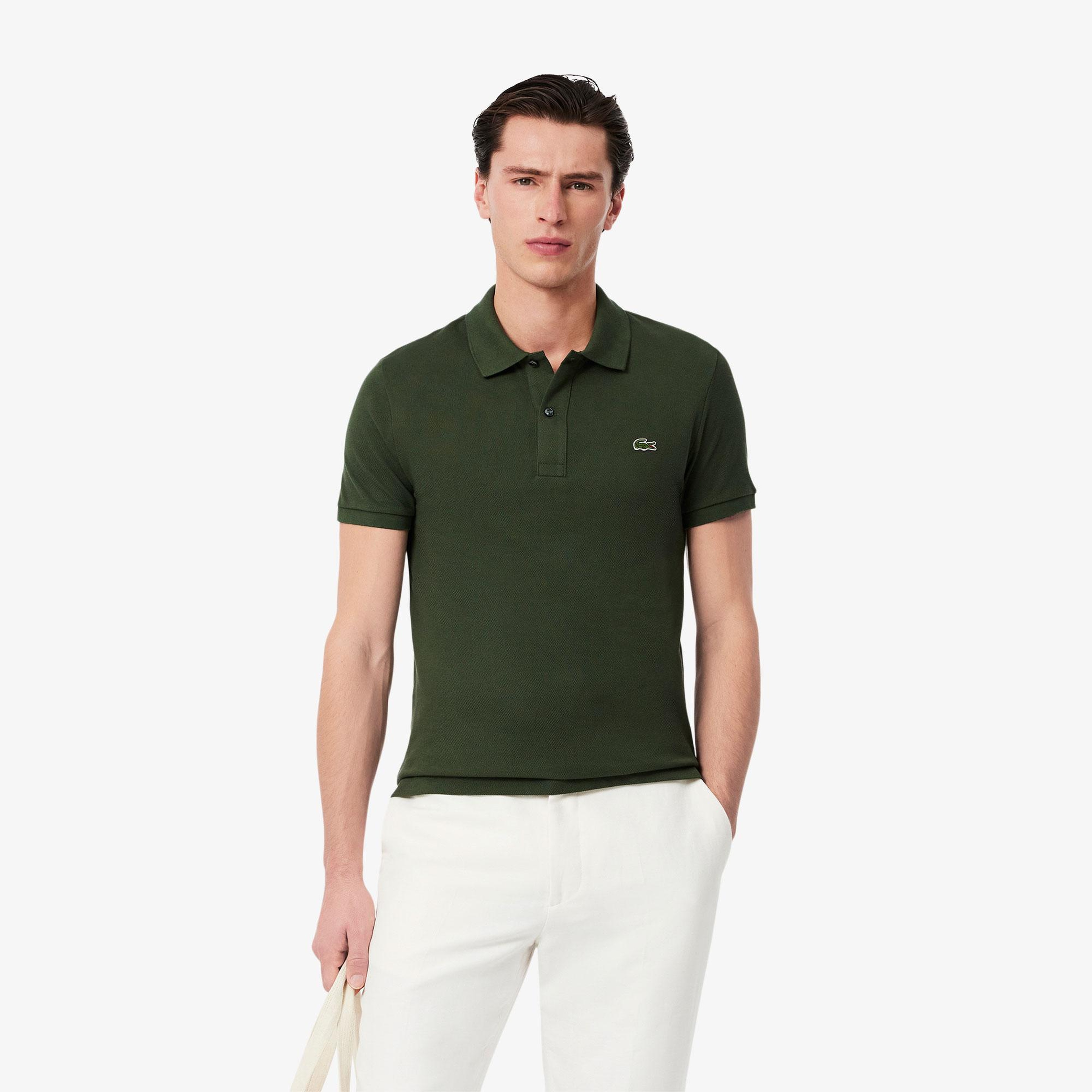 L.12.12 Erkek Slim Fit Haki Polo