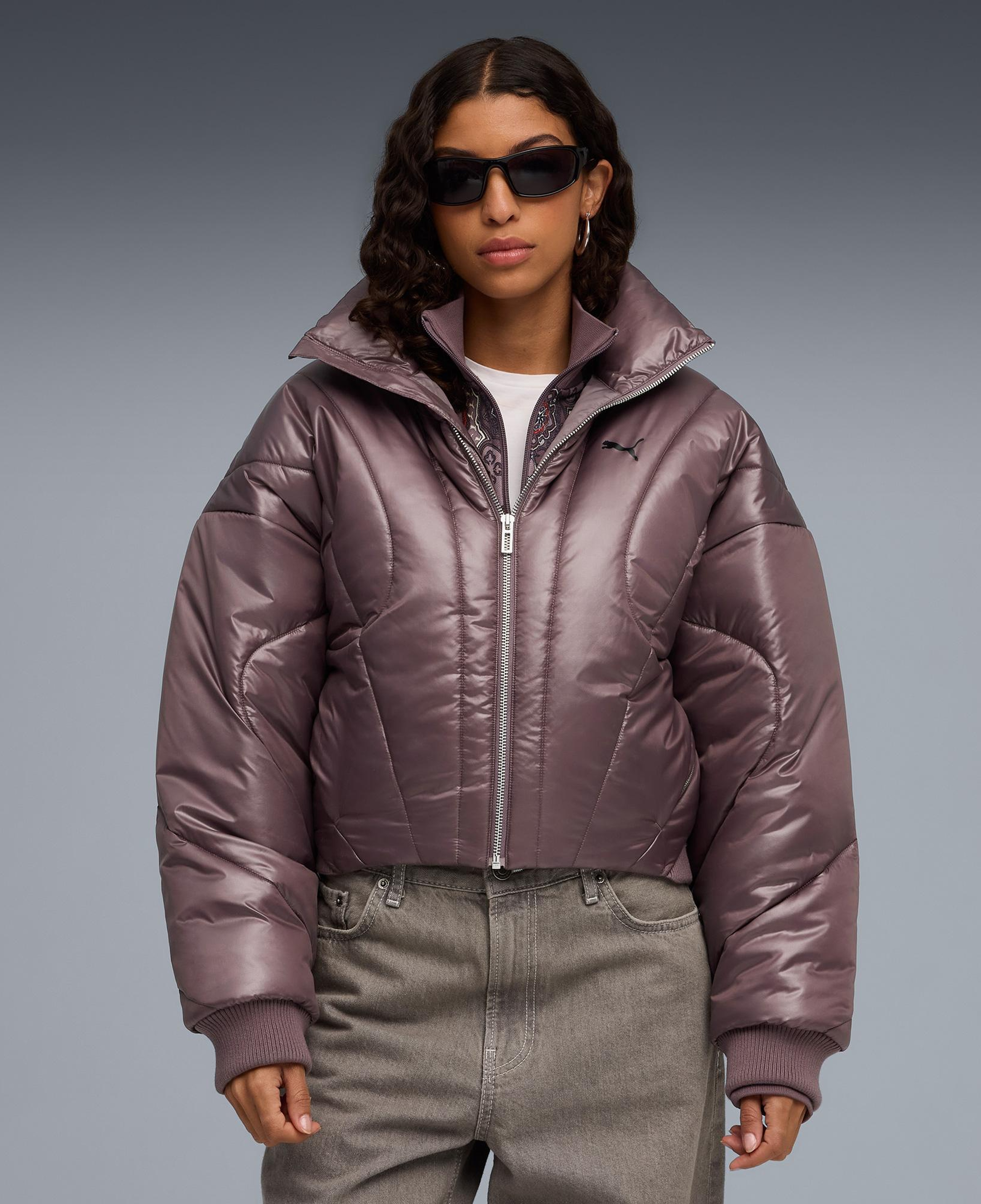 Puma Dare To Puffer Kadın Bordo Ceket