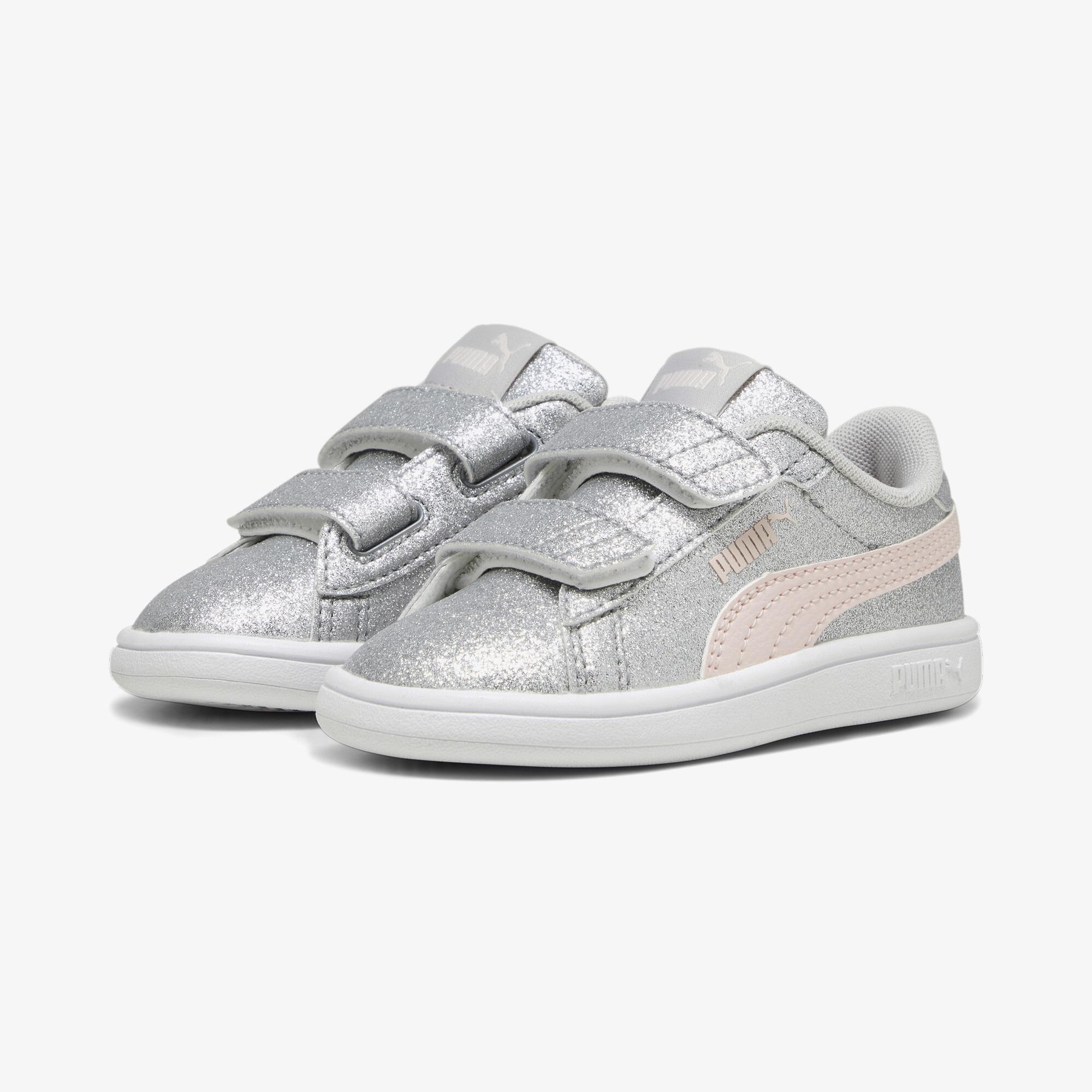 Puma Smash 3.0 Glit Glam V Bebek Gri Spor Ayakkabı