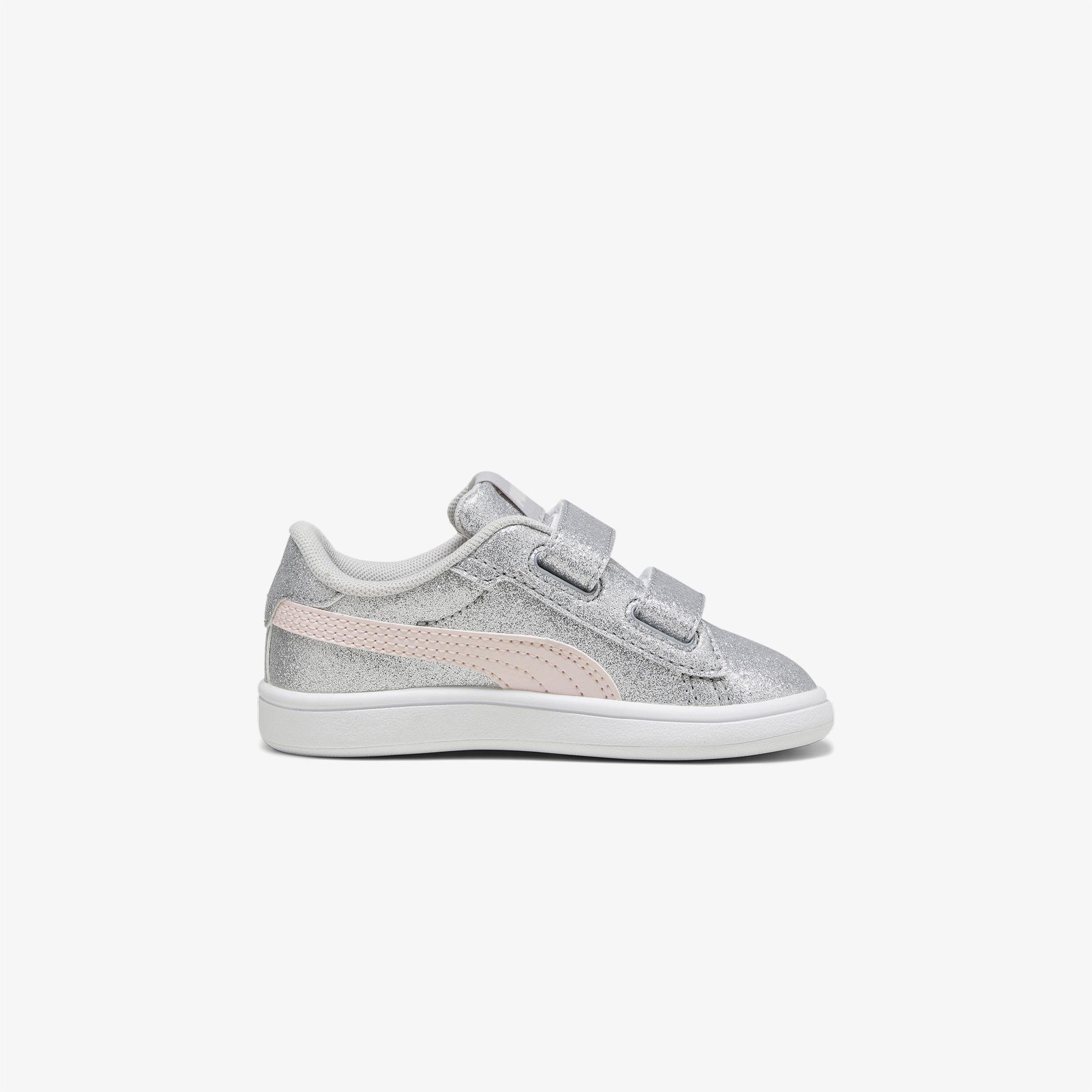 Puma Smash 3.0 Glit Glam V Bebek Gri Spor Ayakkabı