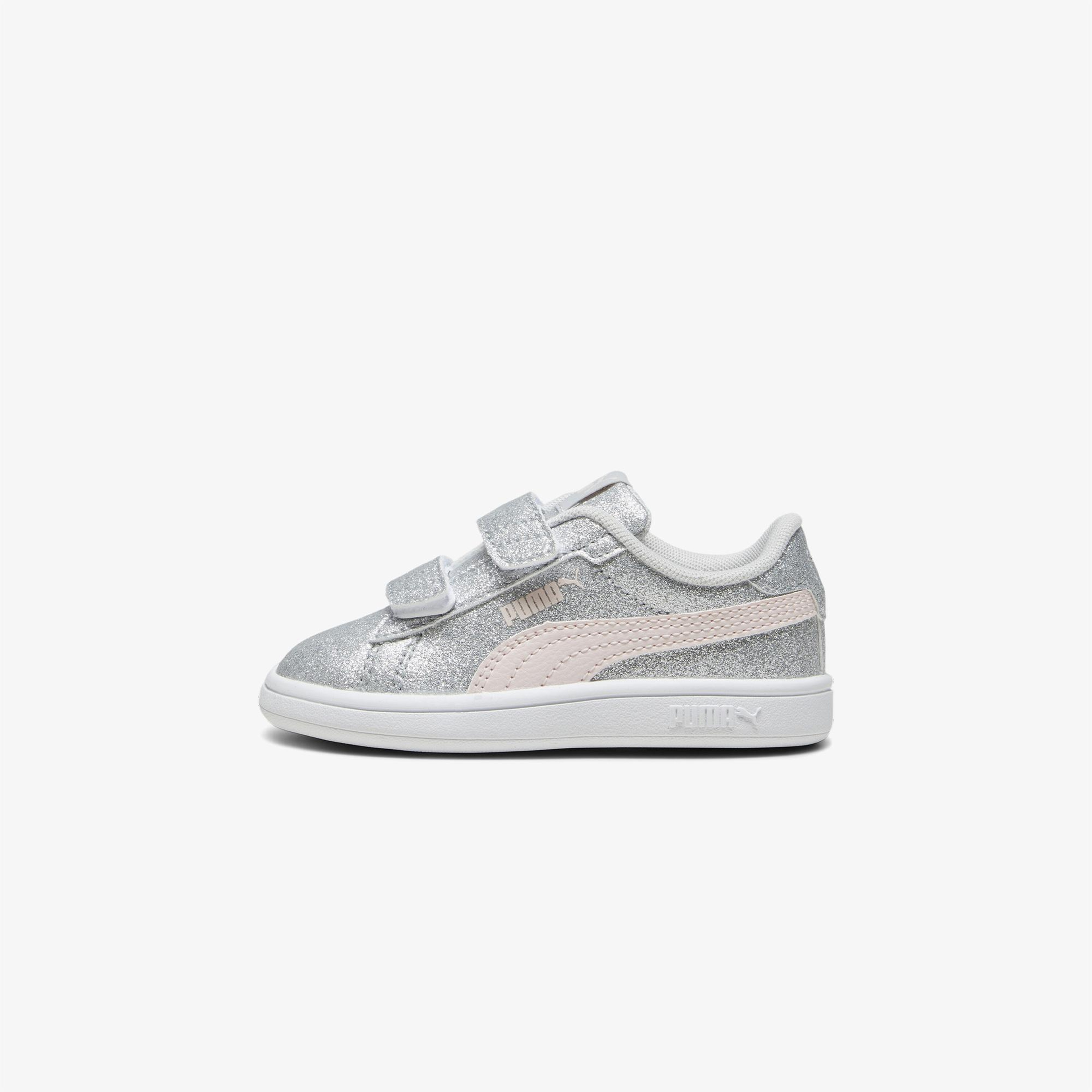 Puma Smash 3.0 Glit Glam V Bebek Gri Spor Ayakkabı
