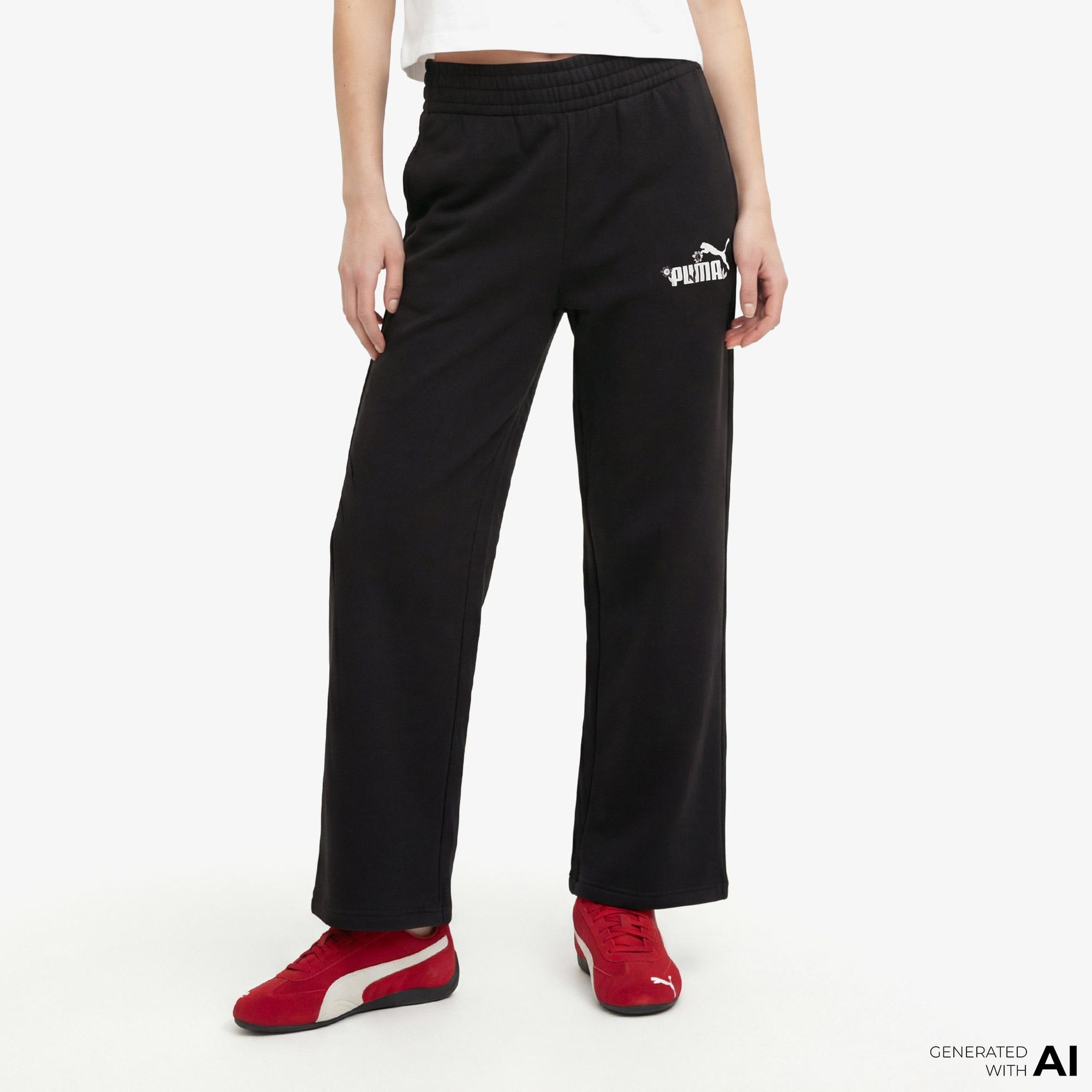 Puma Ess Nature 2.0 Logo Kadın Siyah Eşofman Altı