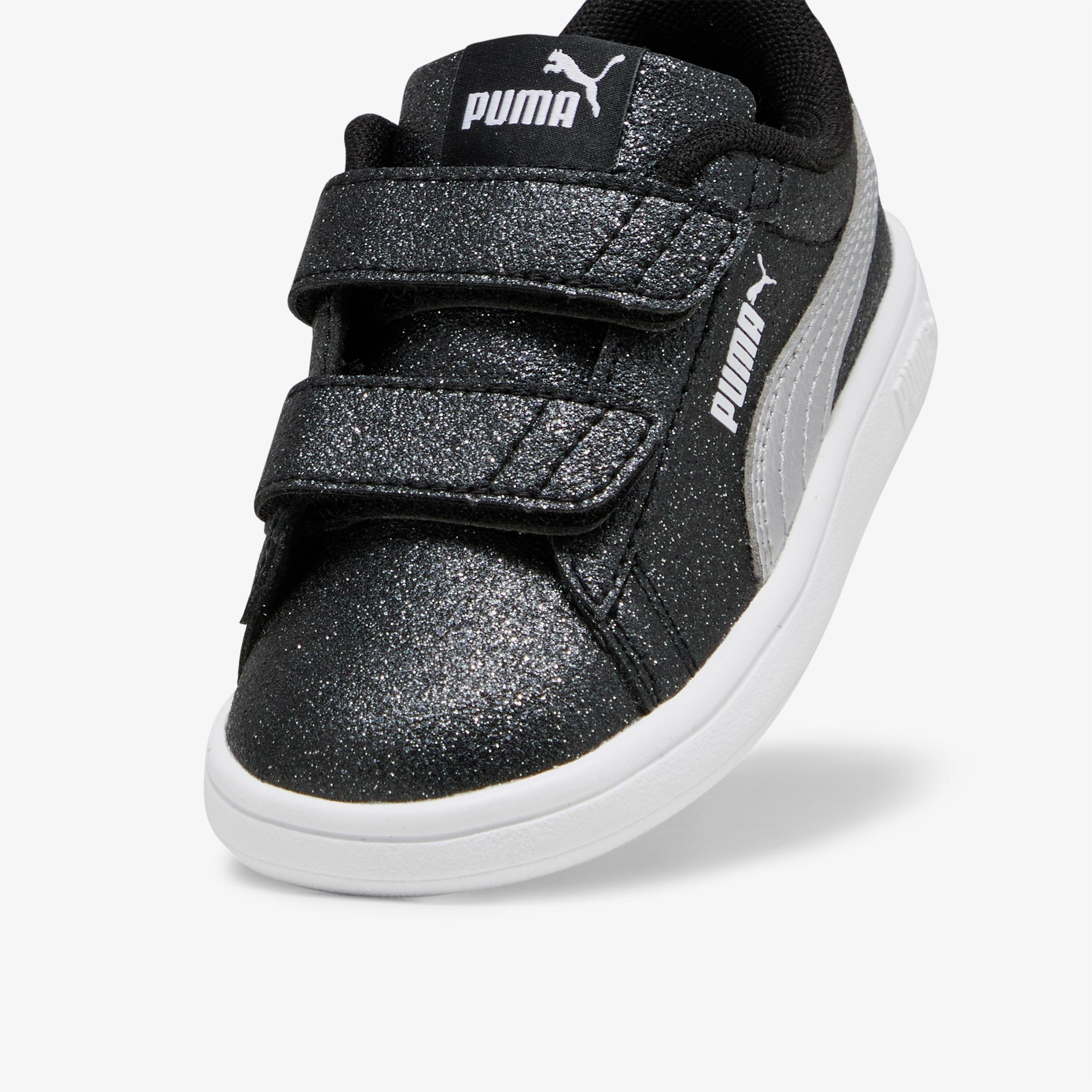 Puma Smash 3.0 Glit Glam V In Çocuk Siyah Spor Ayakkabı