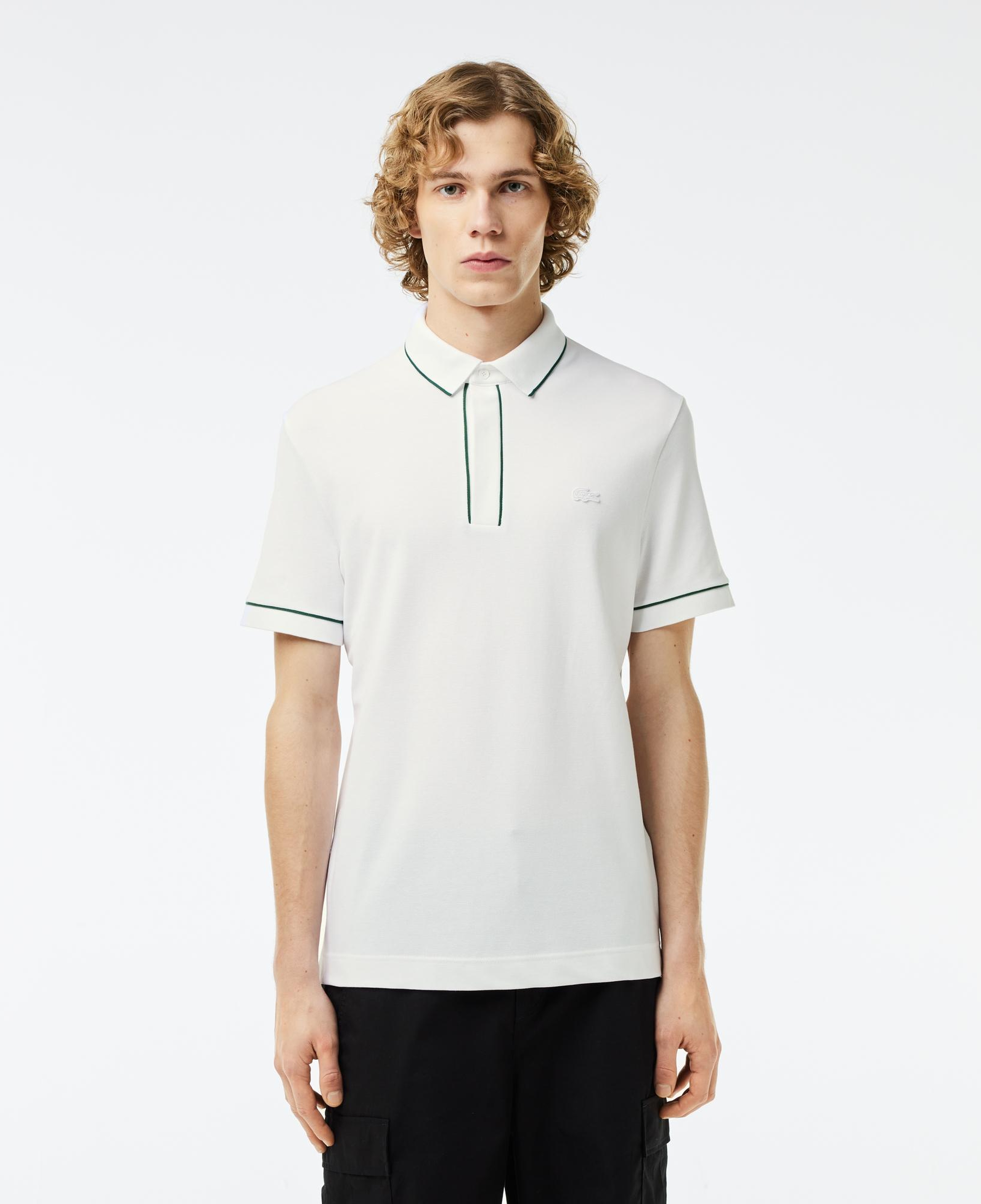 Erkek Regular Fit Organik Pamuk Beyaz Paris Polo