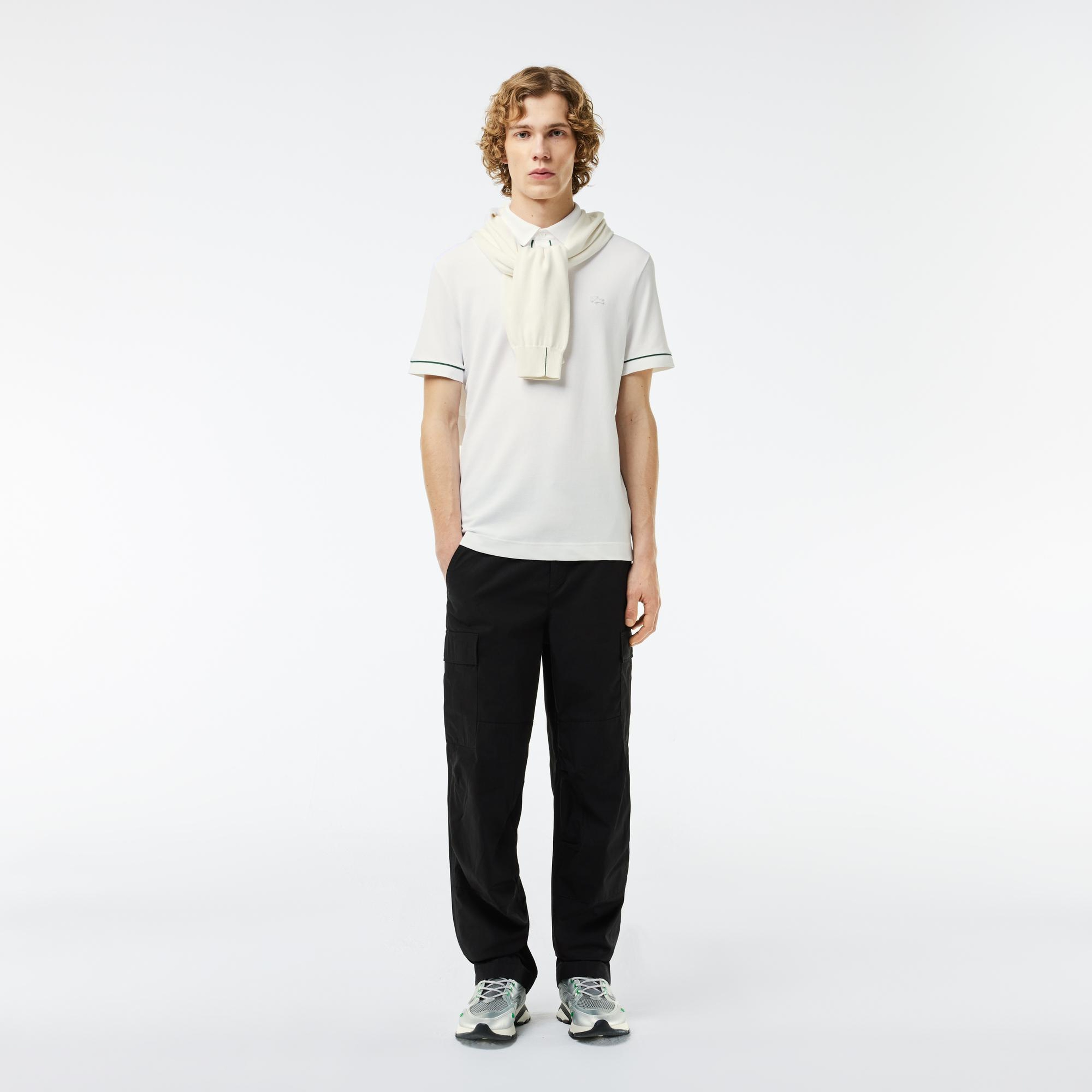 Erkek Regular Fit Organik Pamuk Beyaz Paris Polo