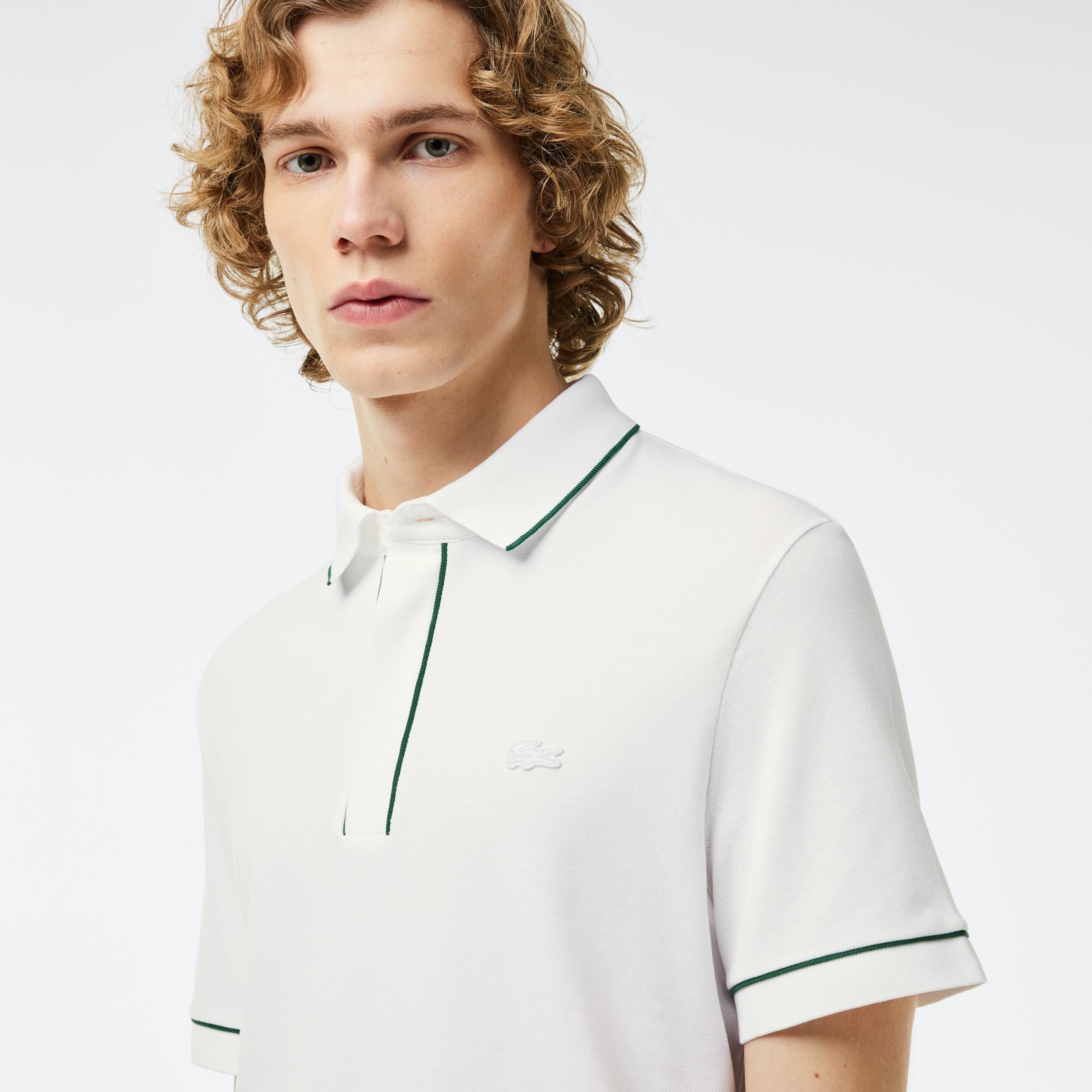 Erkek Regular Fit Organik Pamuk Beyaz Paris Polo