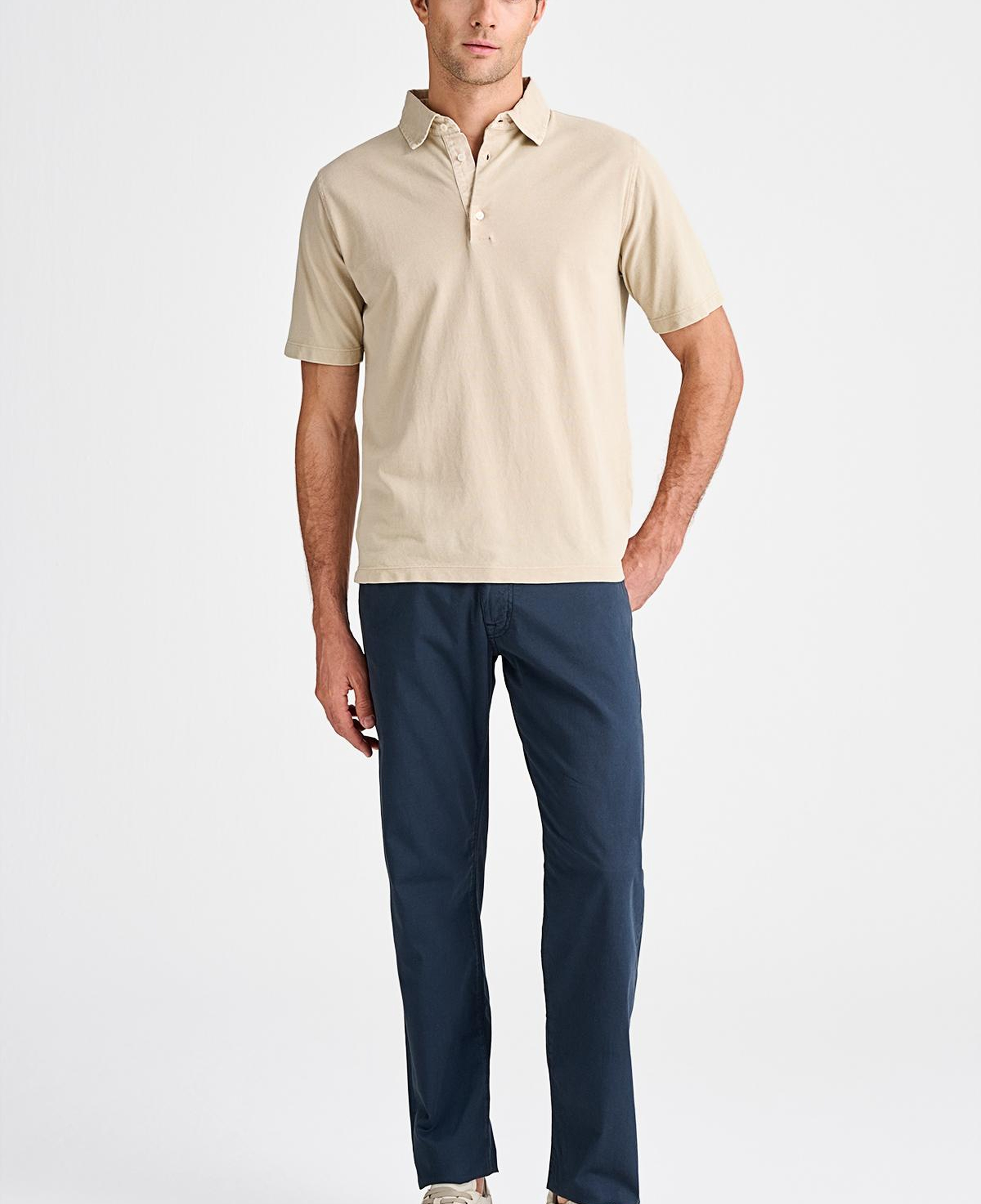 Erkek Bej Pike Polo Yaka T-Shirt