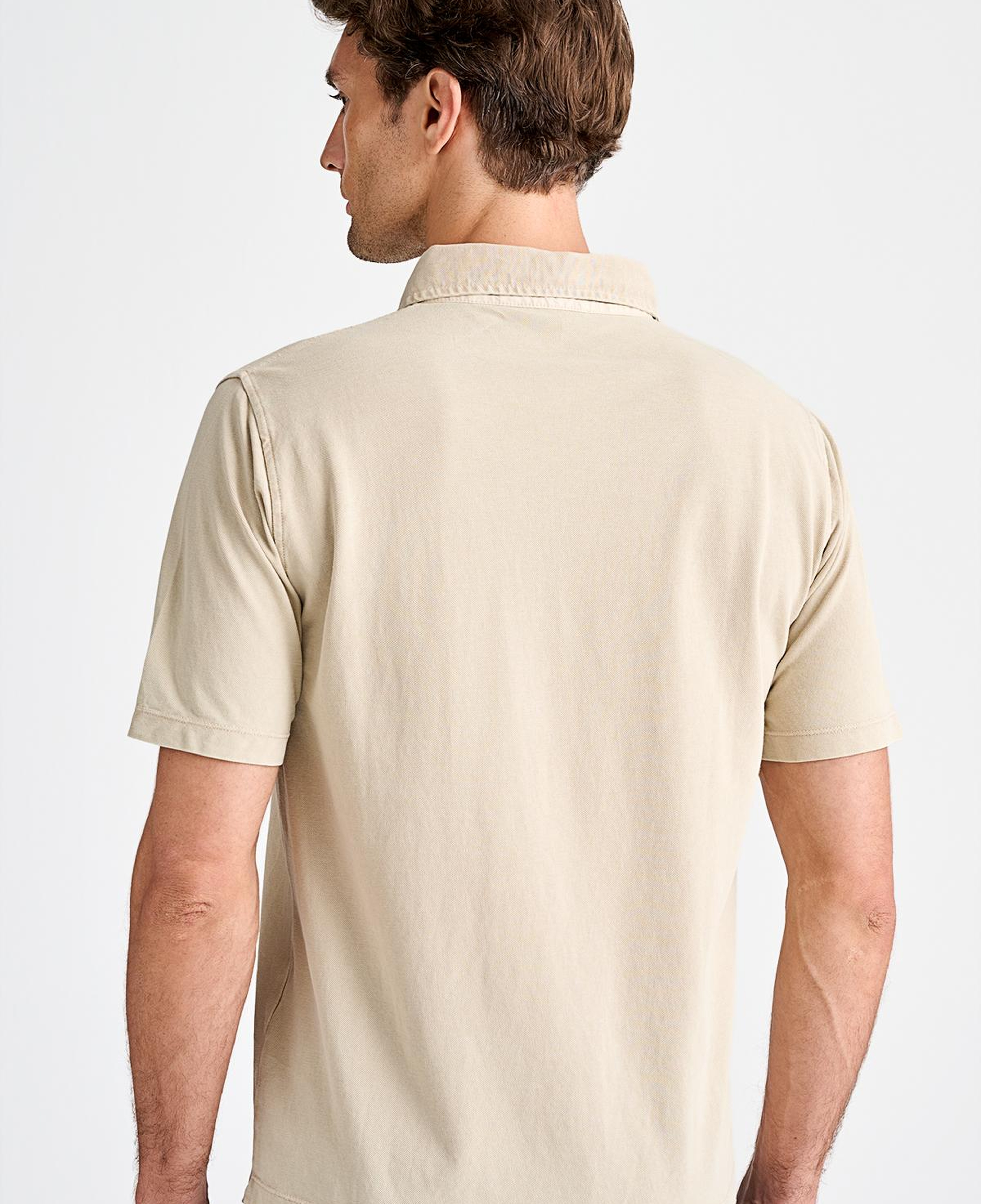 Erkek Bej Pike Polo Yaka T-Shirt