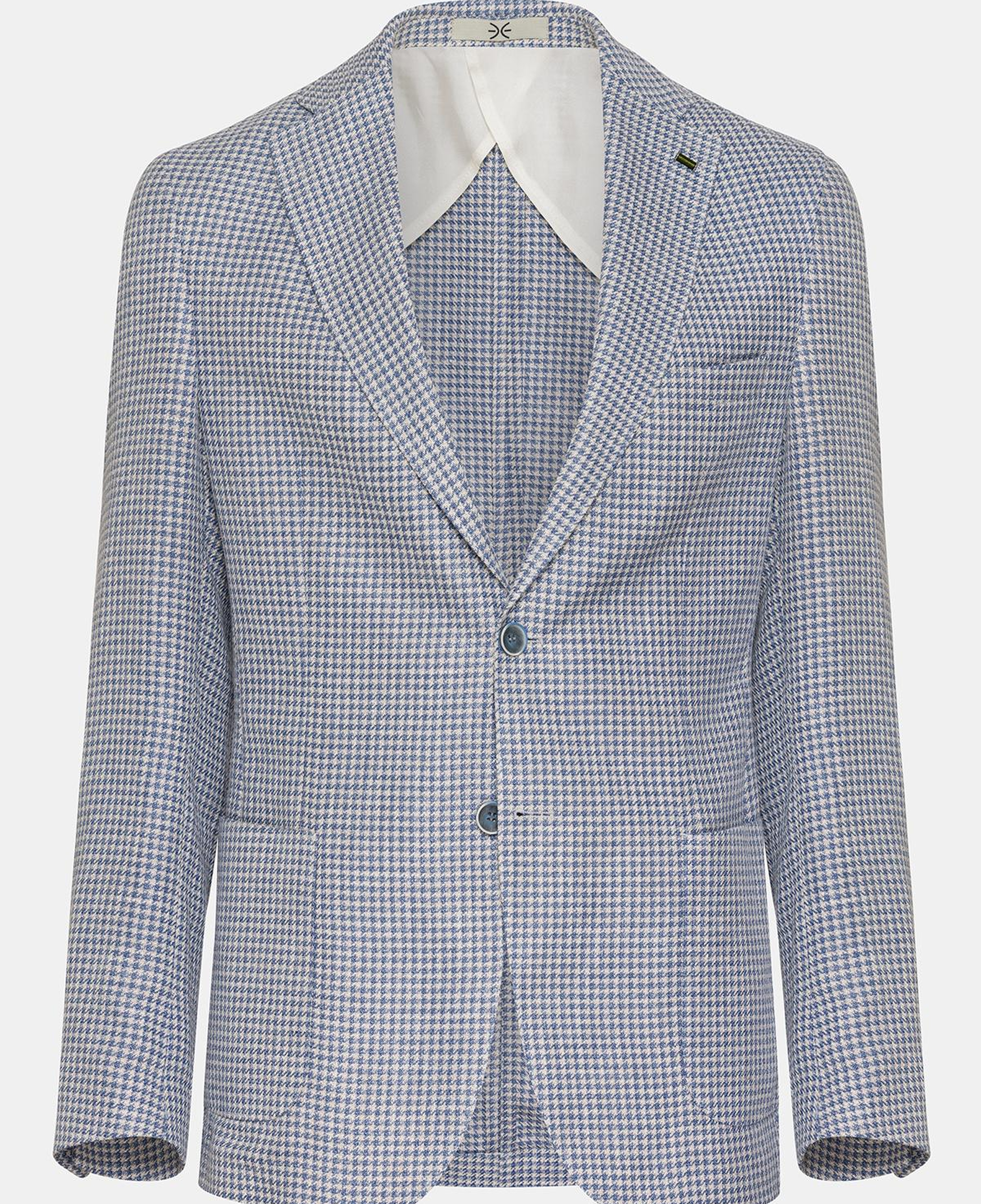 Erkek Mavi Vitale Barberis Keten İpek Karışımlı Casual Ceket