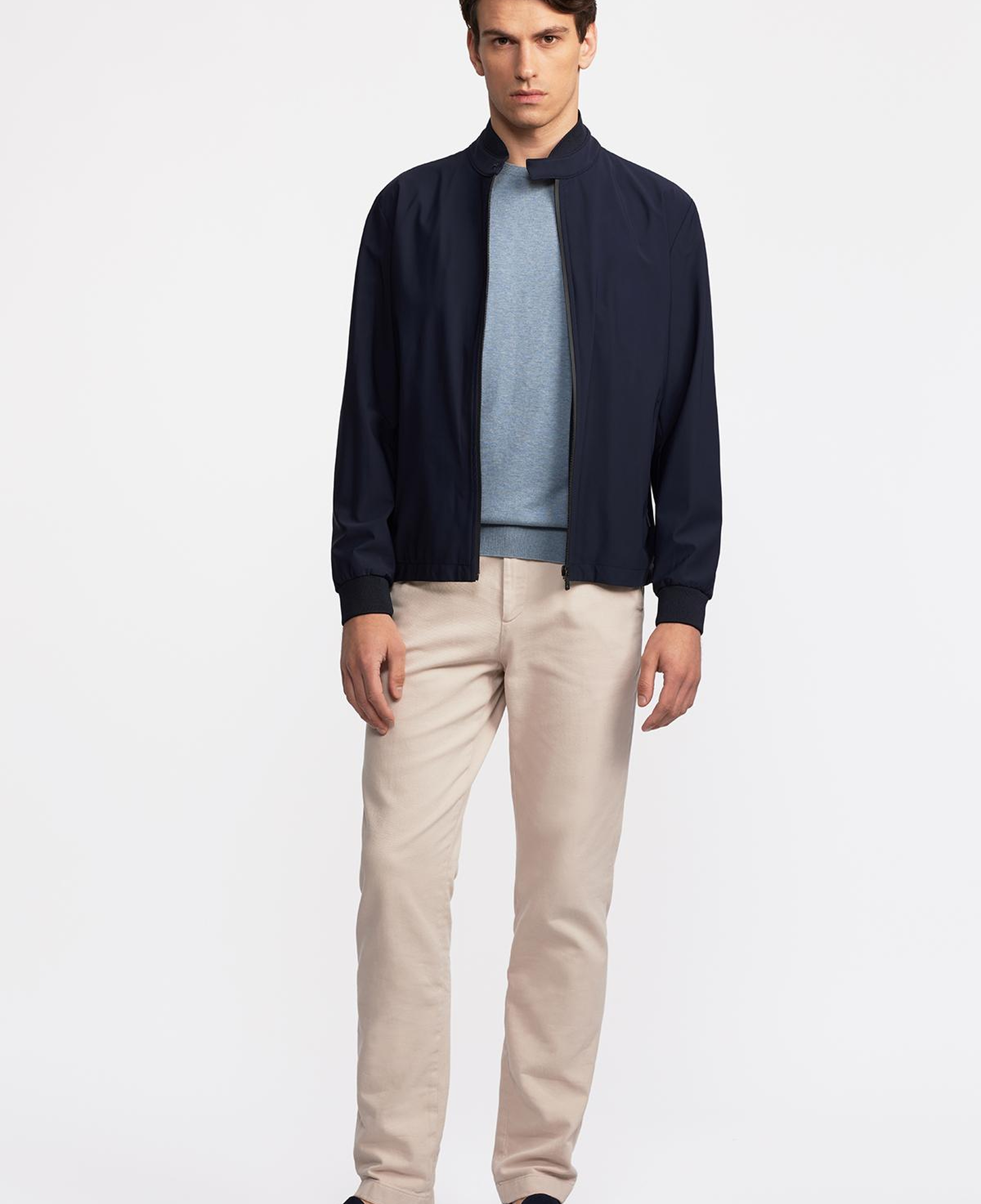 Erkek Lacivert Bomber Ceket