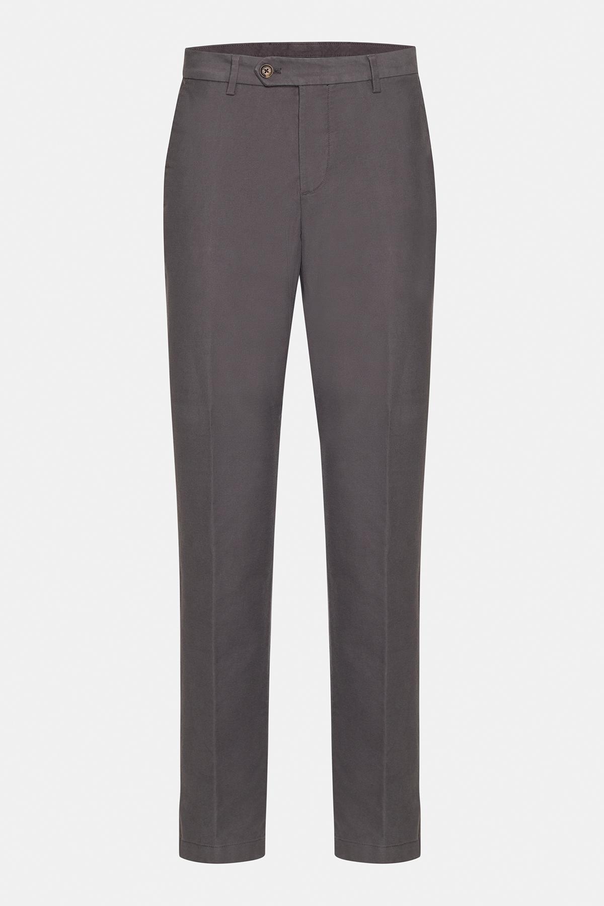 Erkek Gri Chino Pantolon