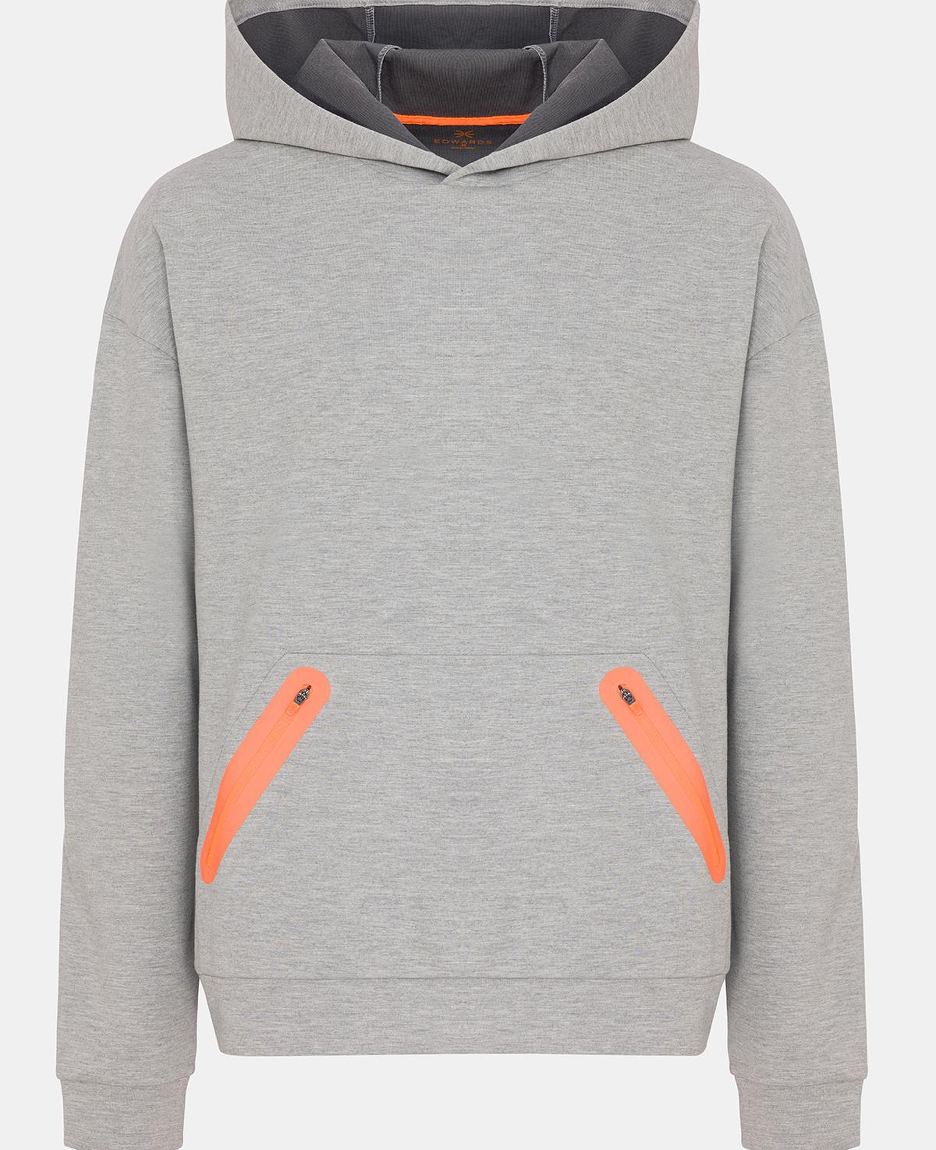 Erkek Gri Activewear Kapüşonlu Sweatshirt