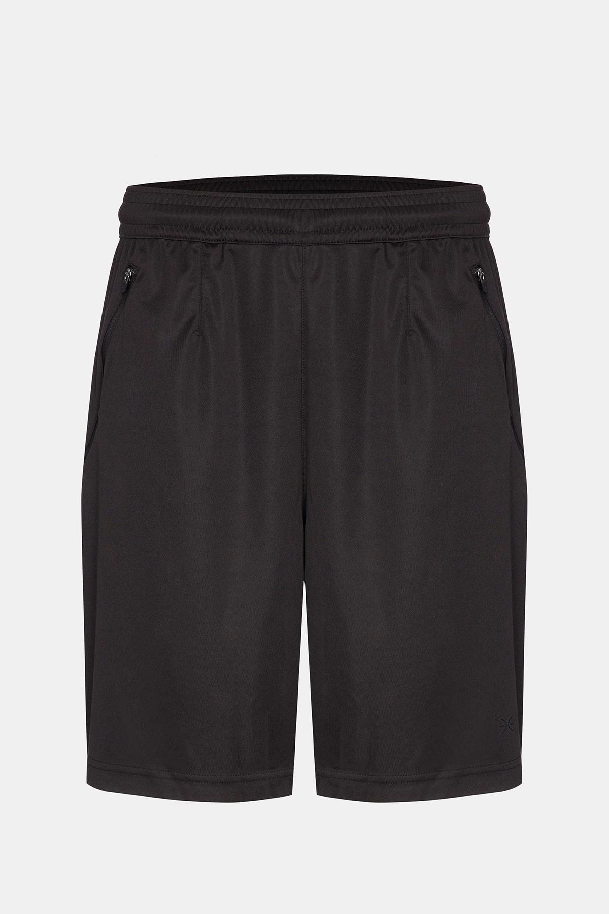 Erkek Siyah Activewear Şort
