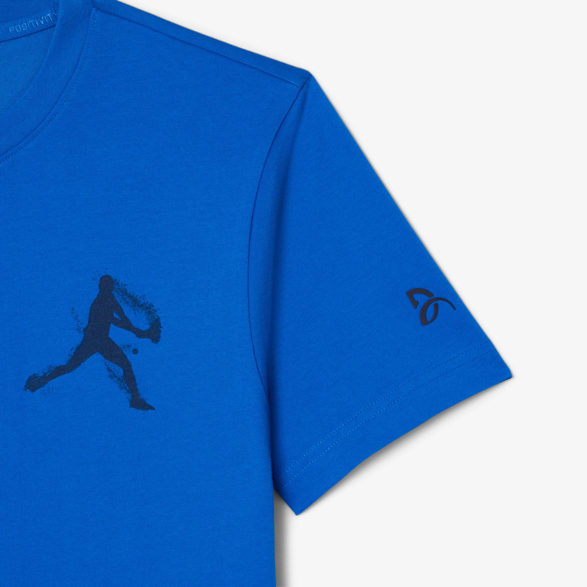 Lacoste Tennis x Novak Djokovic Erkek Bisiklet Yaka Baskılı Lacivert T-Shirt & Şapka Seti