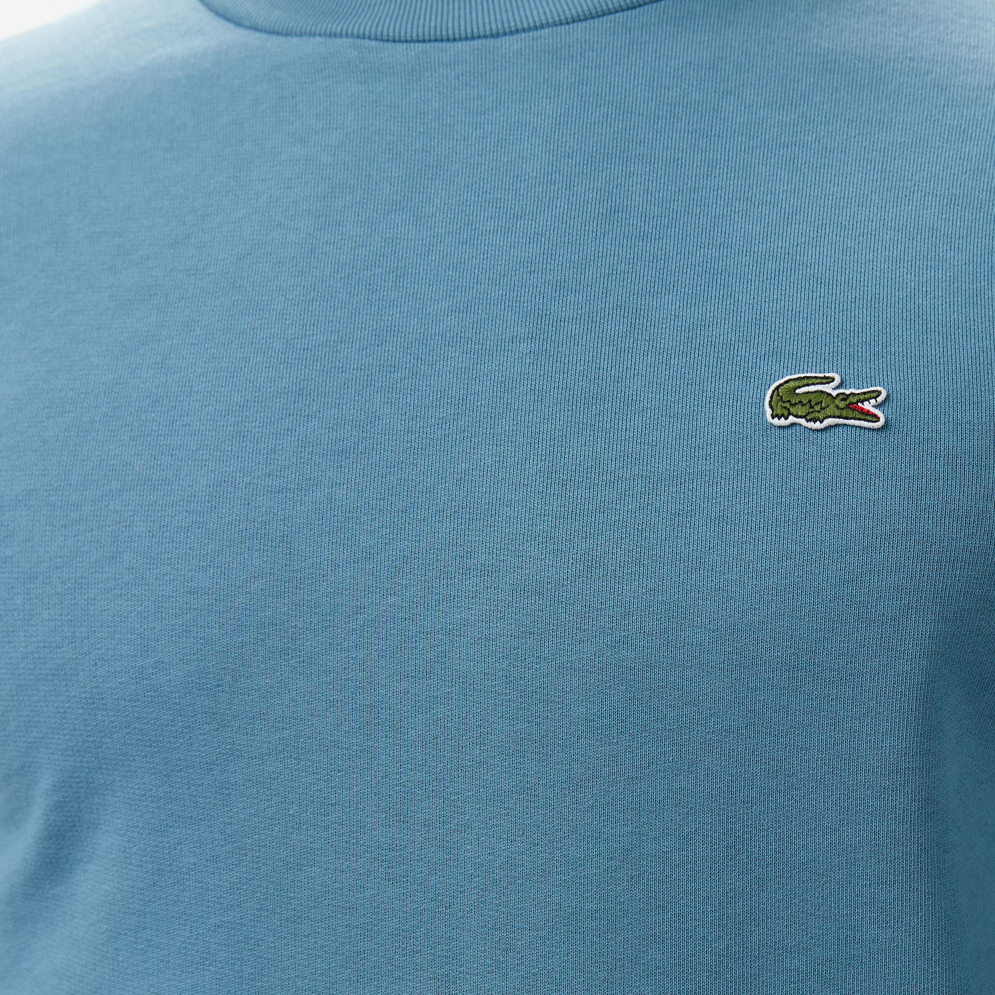 Erkek Classic Fit Bisiklet Yaka Mavi Sweatshirt