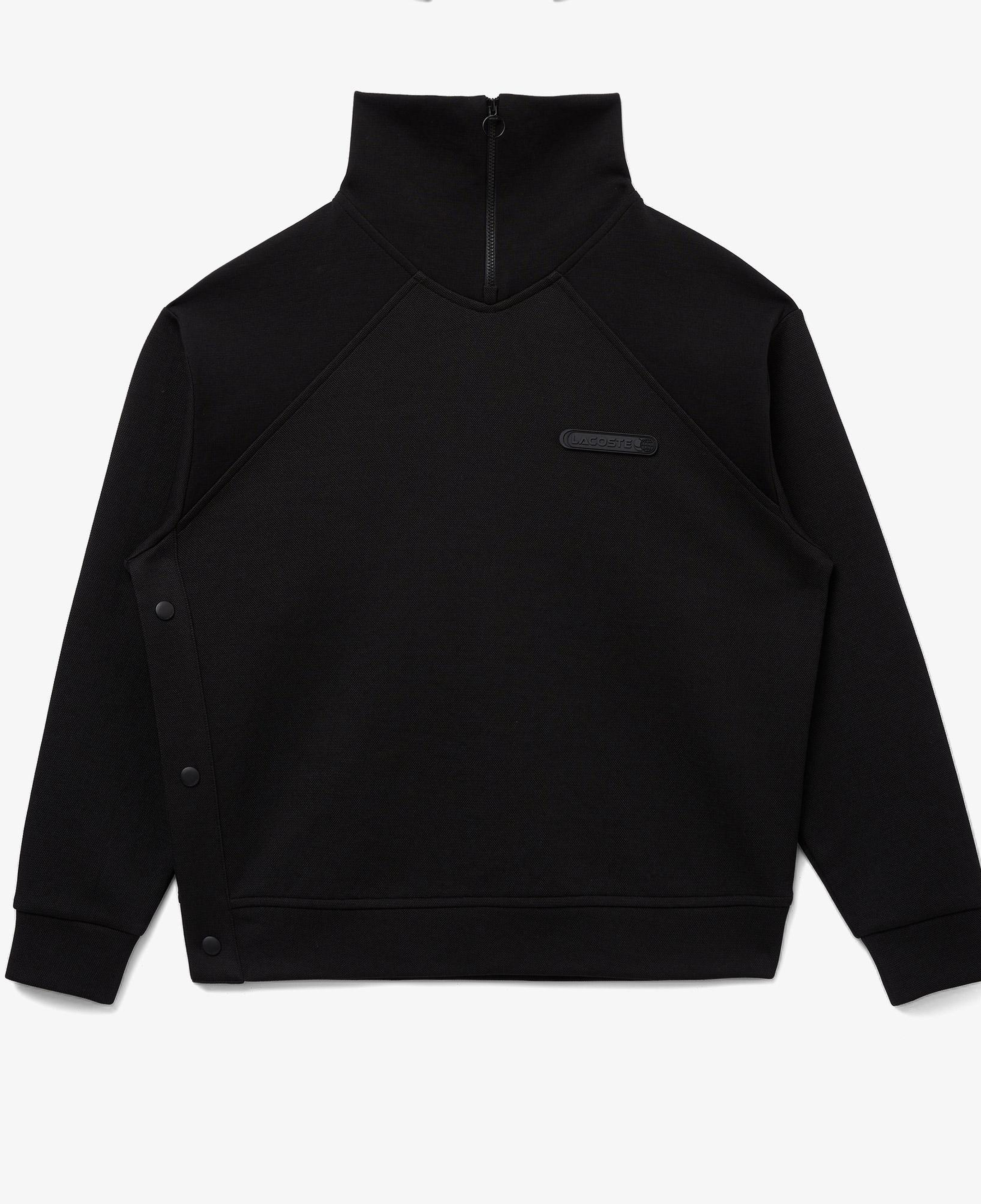 Lacoste Kadın Regular Fit Fermuarlı Dik Yaka Siyah Sweatshirt