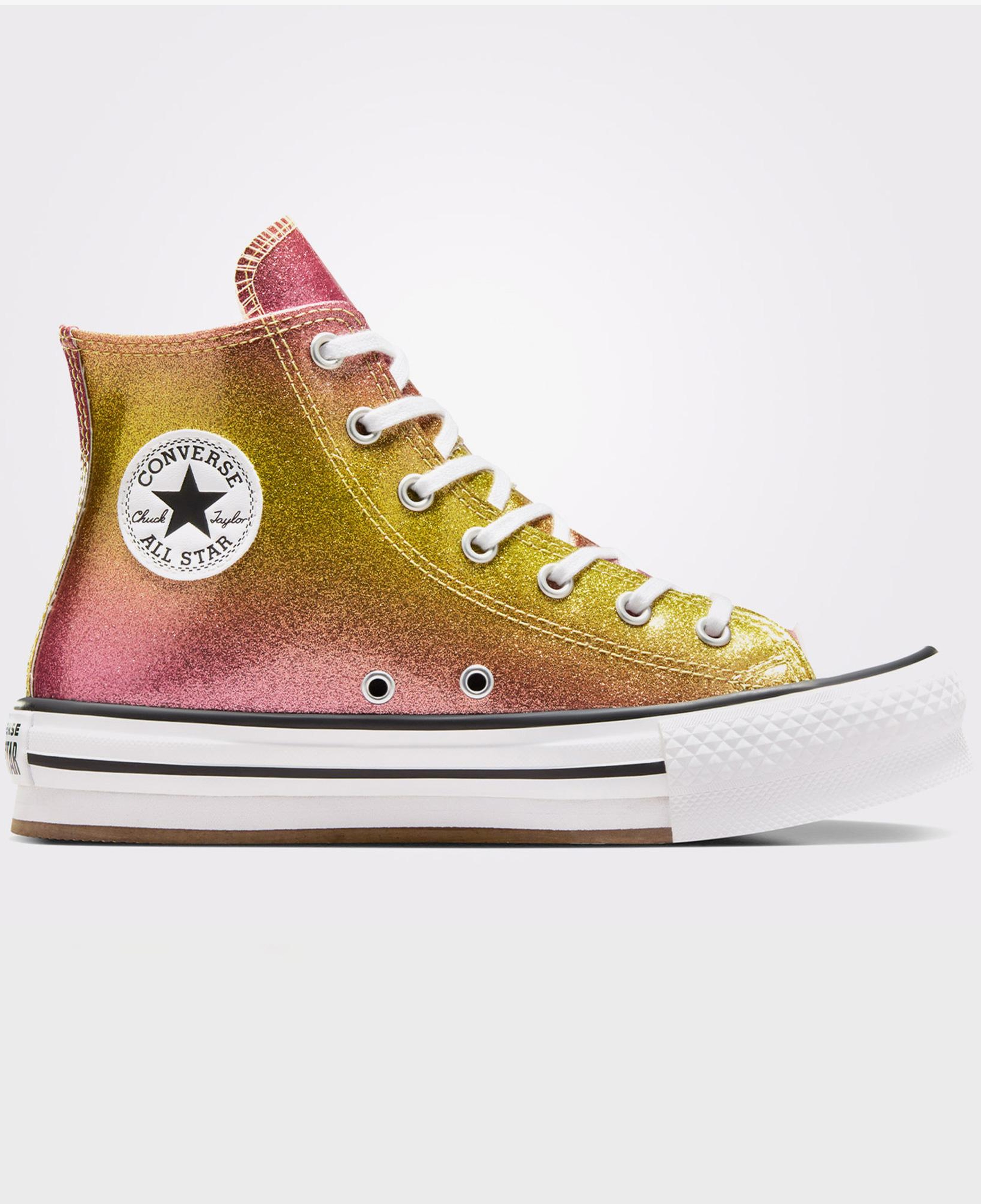 Converse Chuck Taylor All Star EVA Lift Citrus Glitz Çocuk Sarı Platform Sneaker