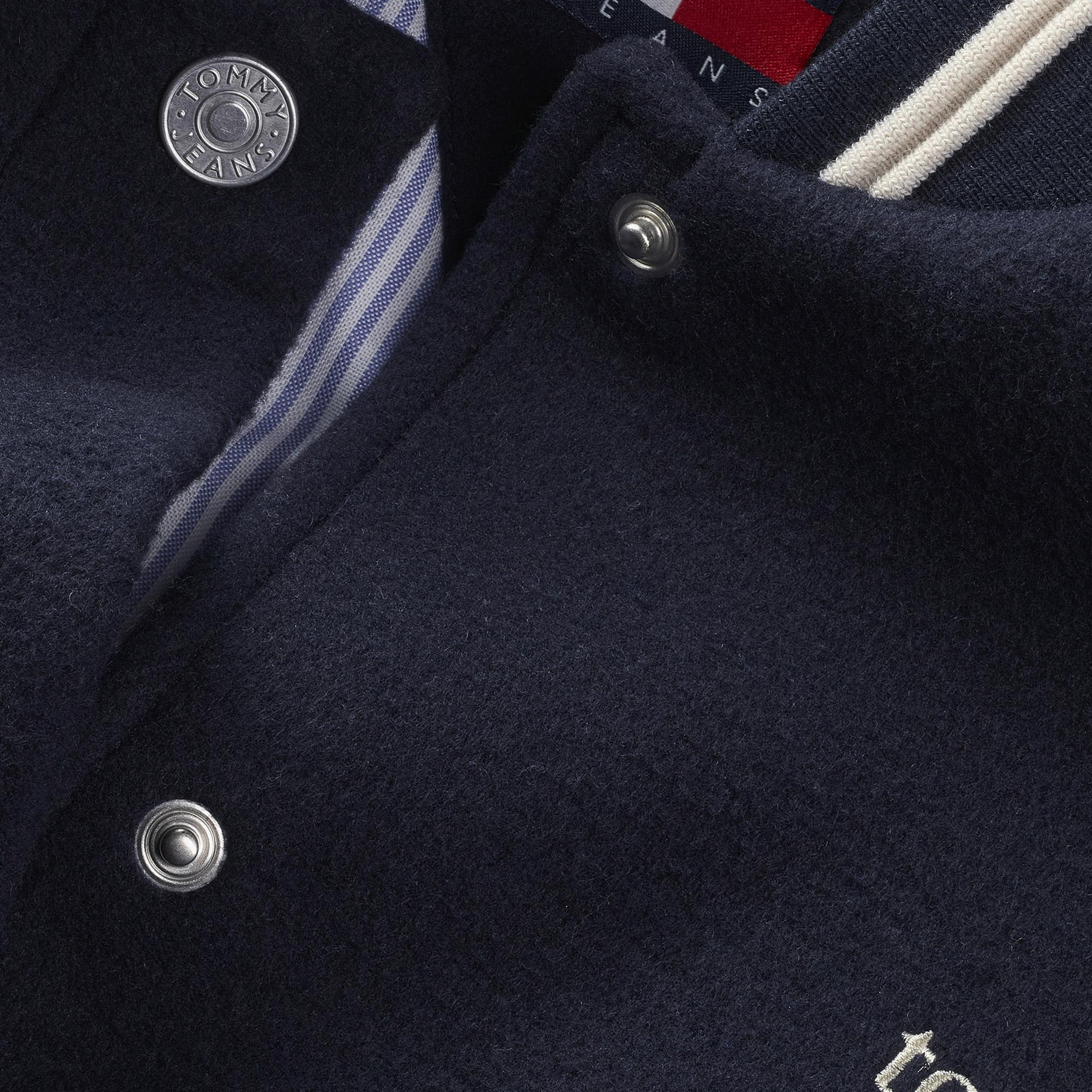 Tommy Hilfiger Tjw Wool Varsity Ext Kadın Mavi Ceket