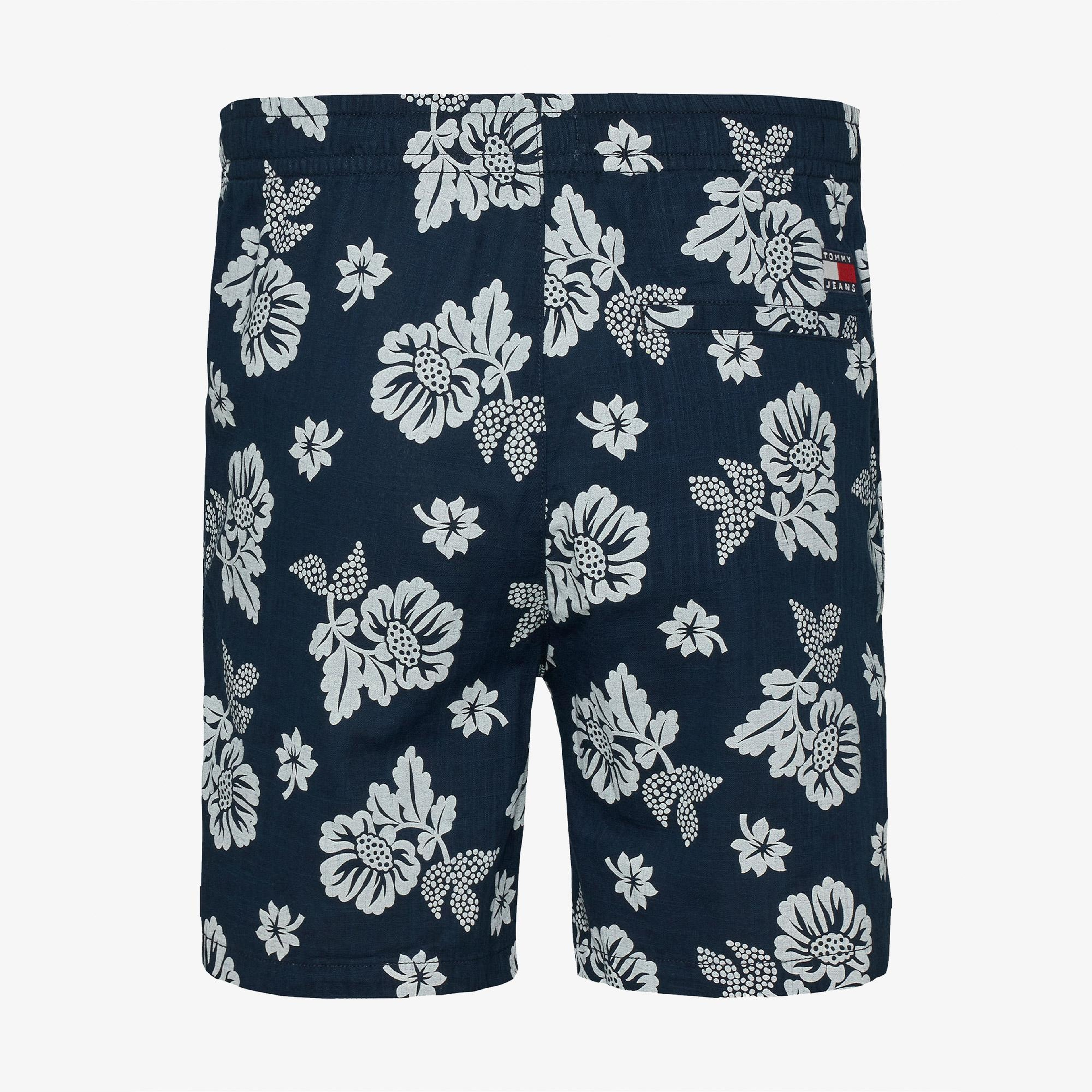 Tommy Jeans Aop Slub Erkek Lacivert Deniz Şortu