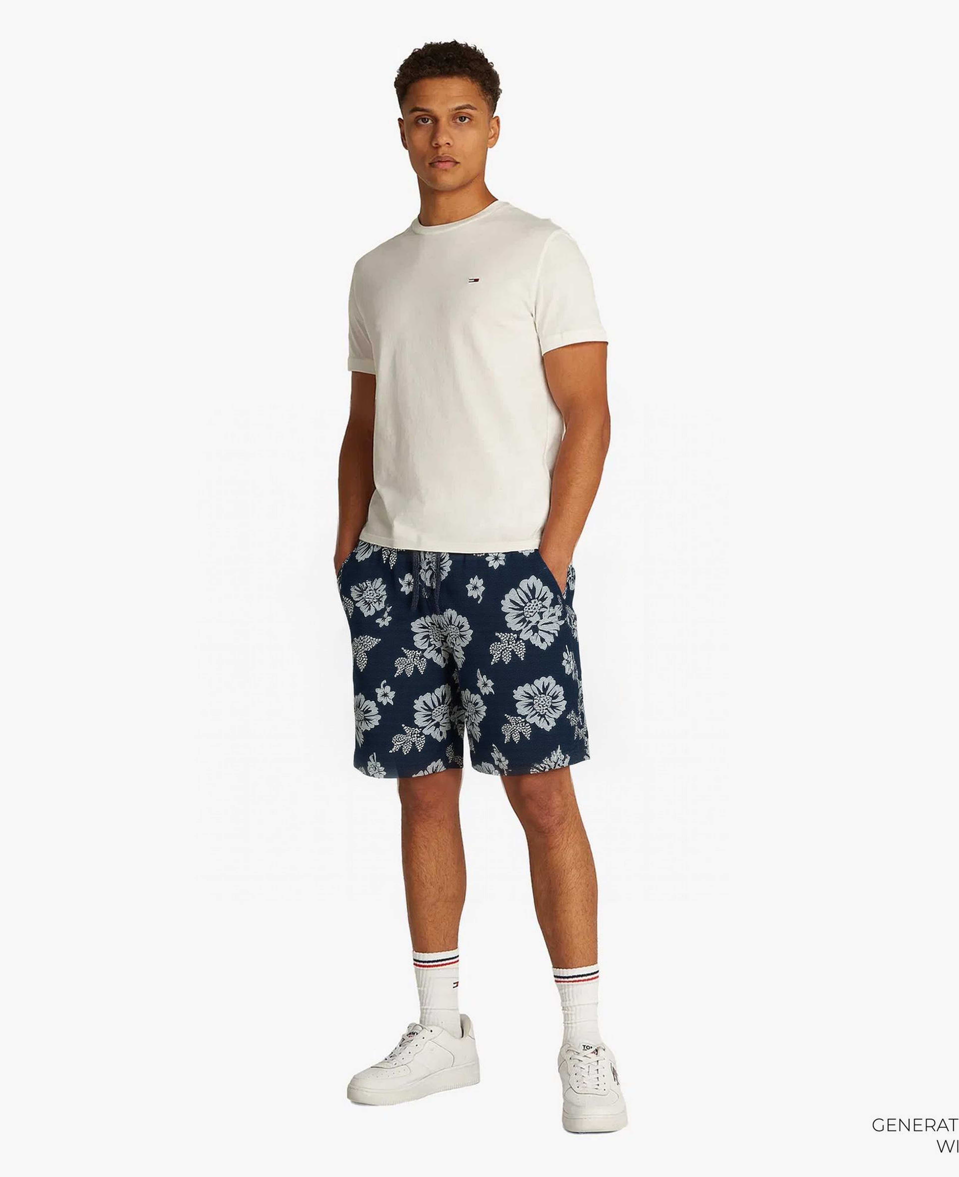 Tommy Jeans Aop Slub Erkek Lacivert Deniz Şortu