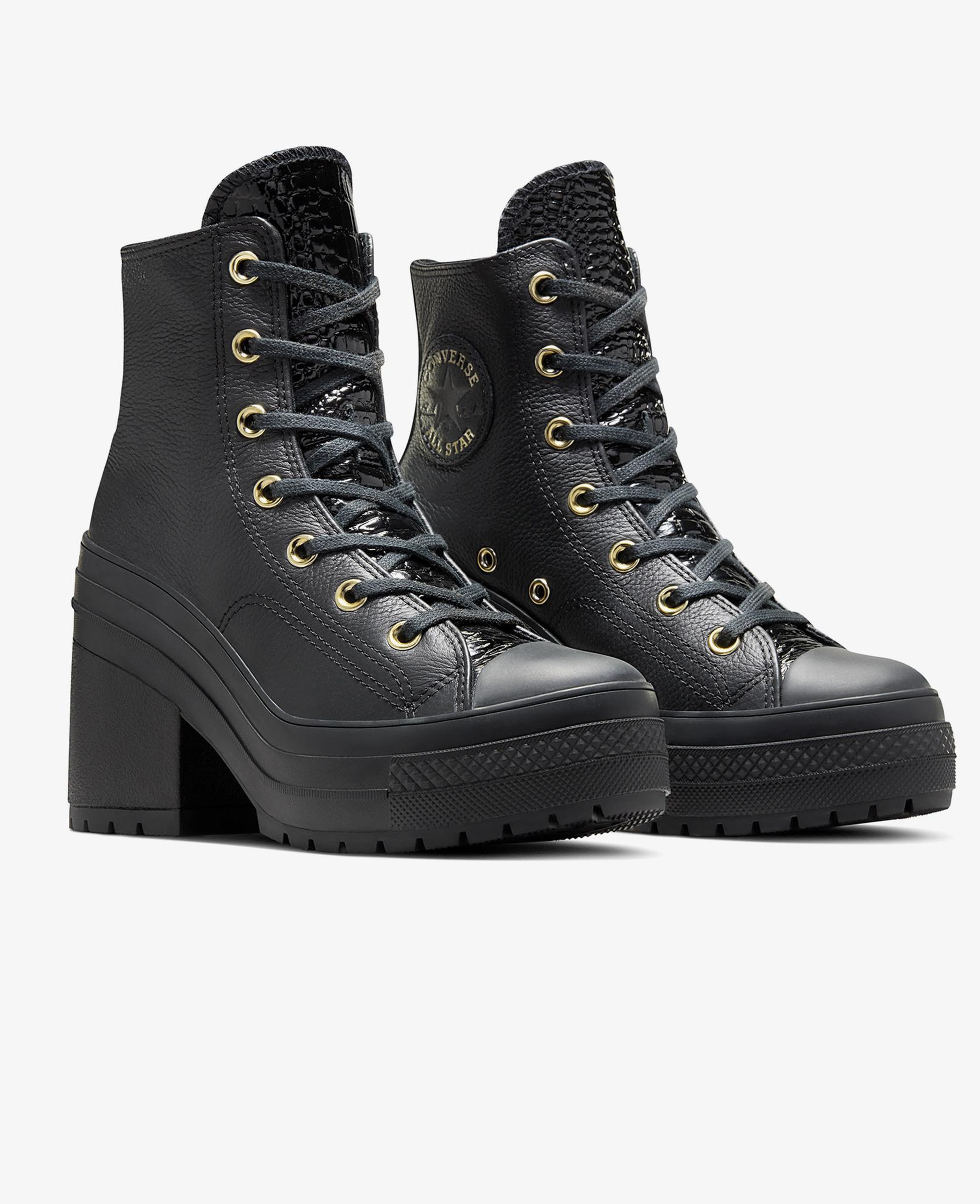 Converse Chuck 70 De Luxe Heel Unisex Kahverengi Deri Platform Sneaker