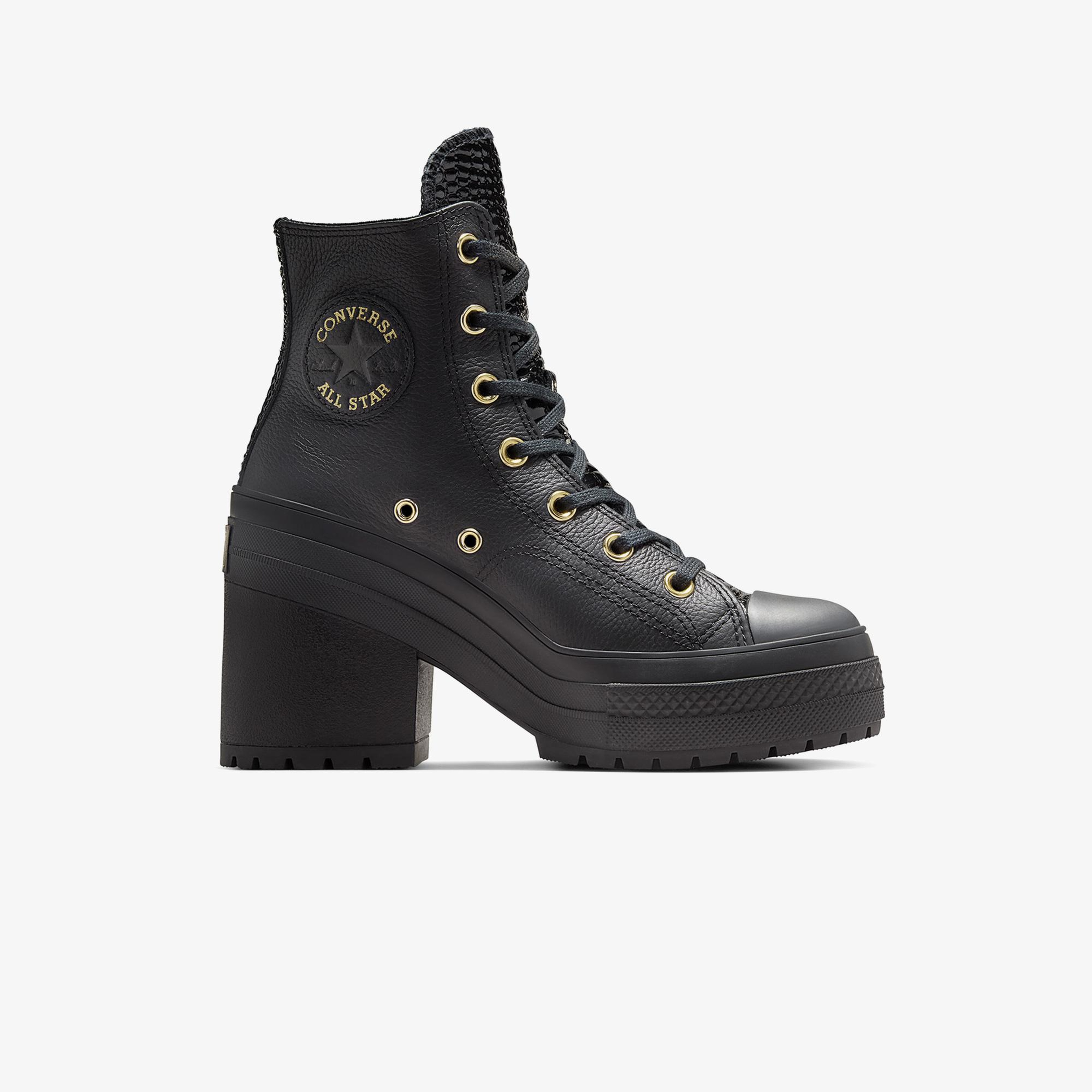Converse Chuck 70 De Luxe Heel Unisex Kahverengi Deri Platform Sneaker