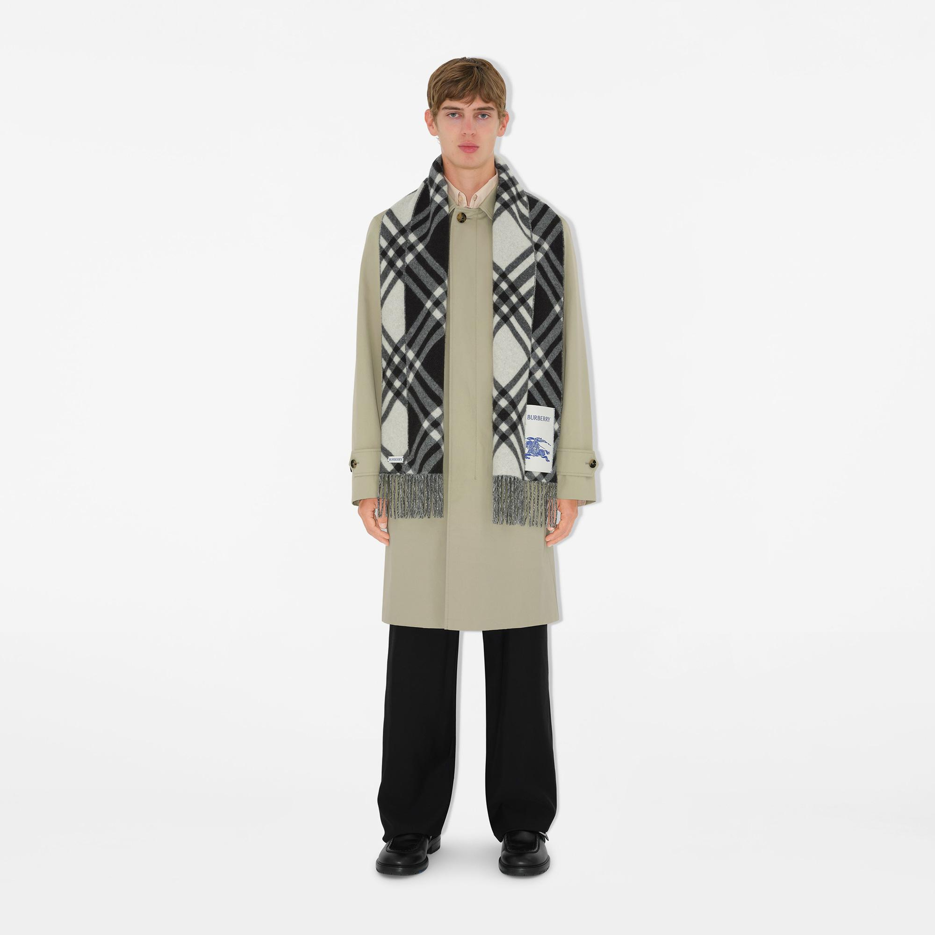 Burberry Check Kaşmir Unisex Siyah Atkı
