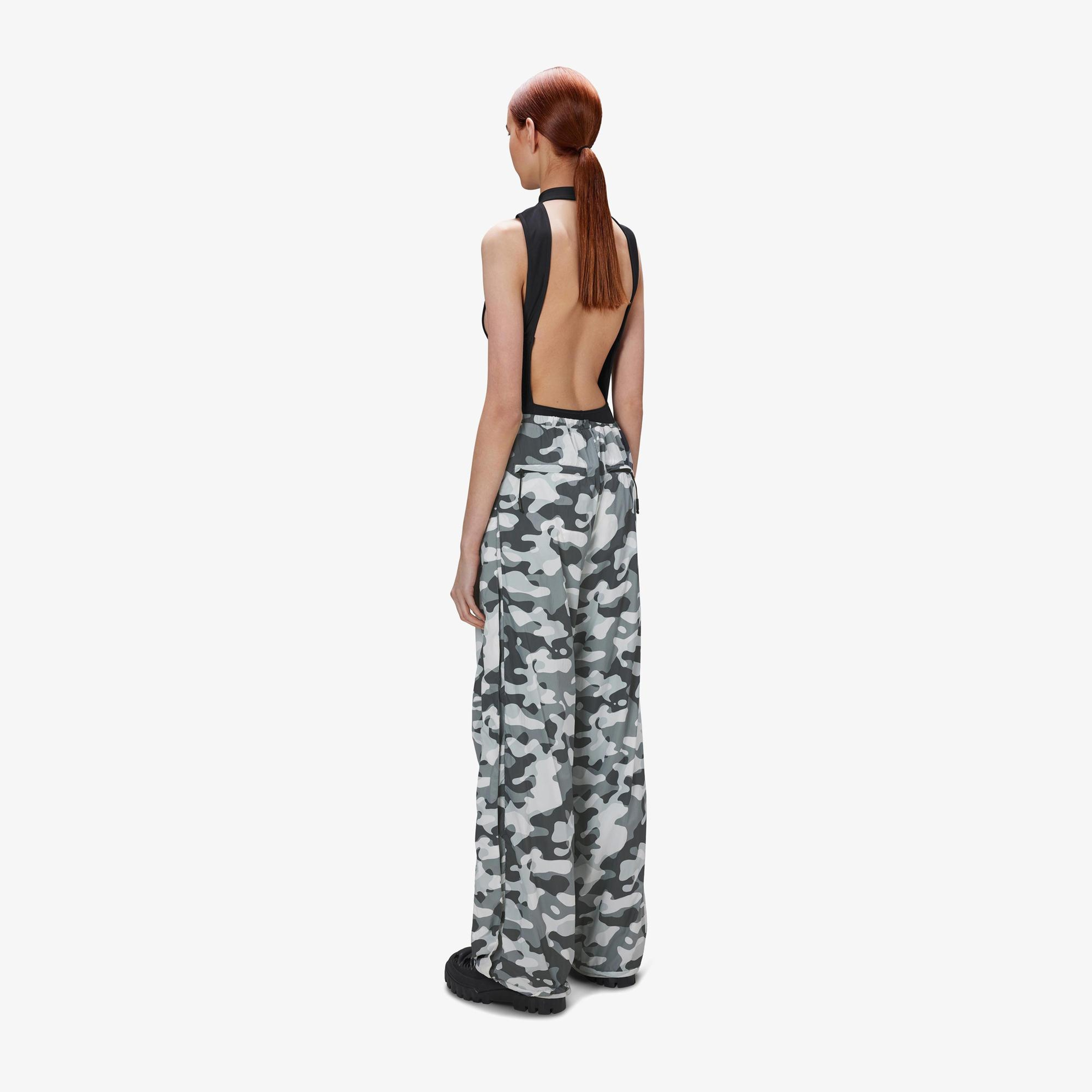 Rains Naha Wide Unisex Gri-Siyah Pantolon
