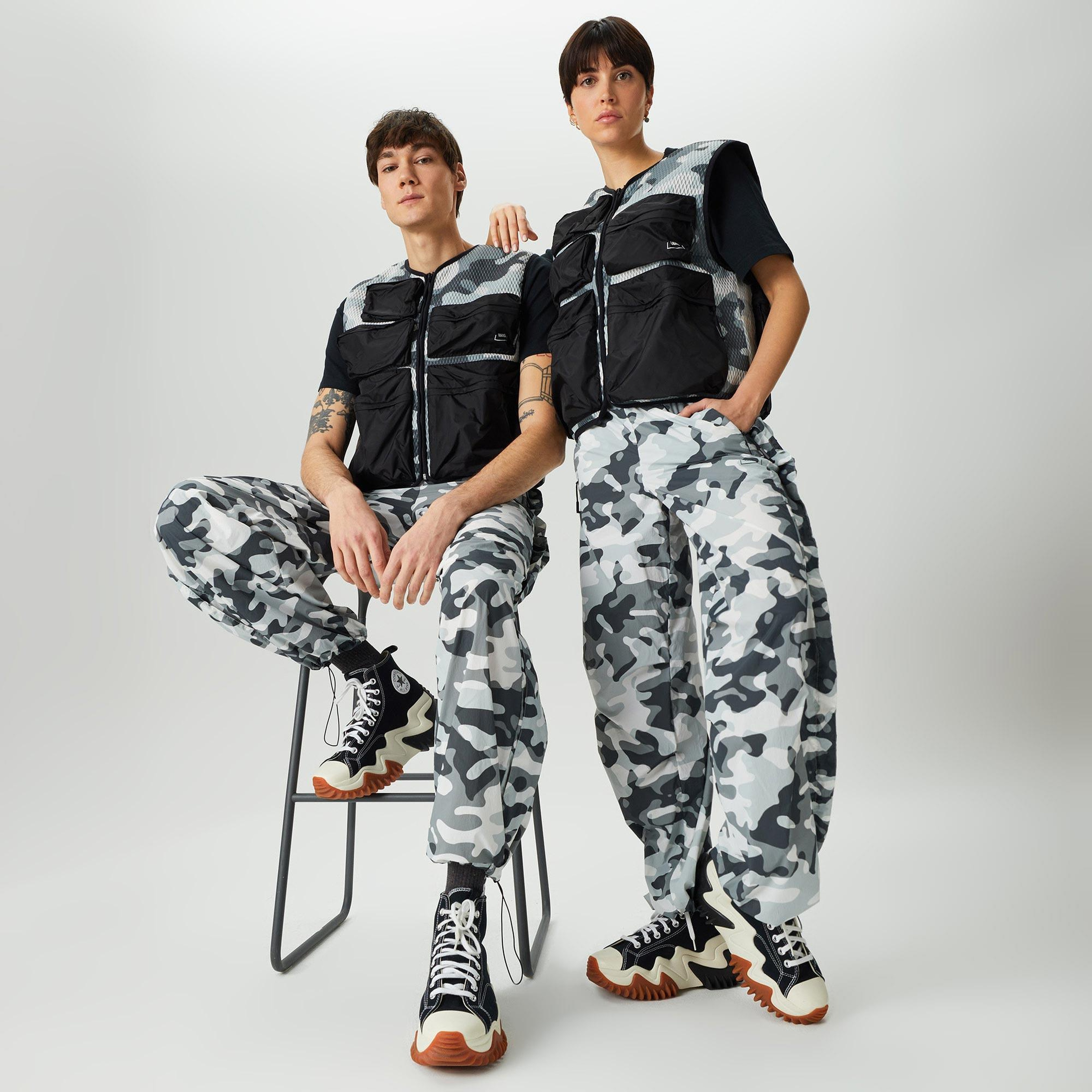 Rains Naha Wide Unisex Gri-Siyah Pantolon