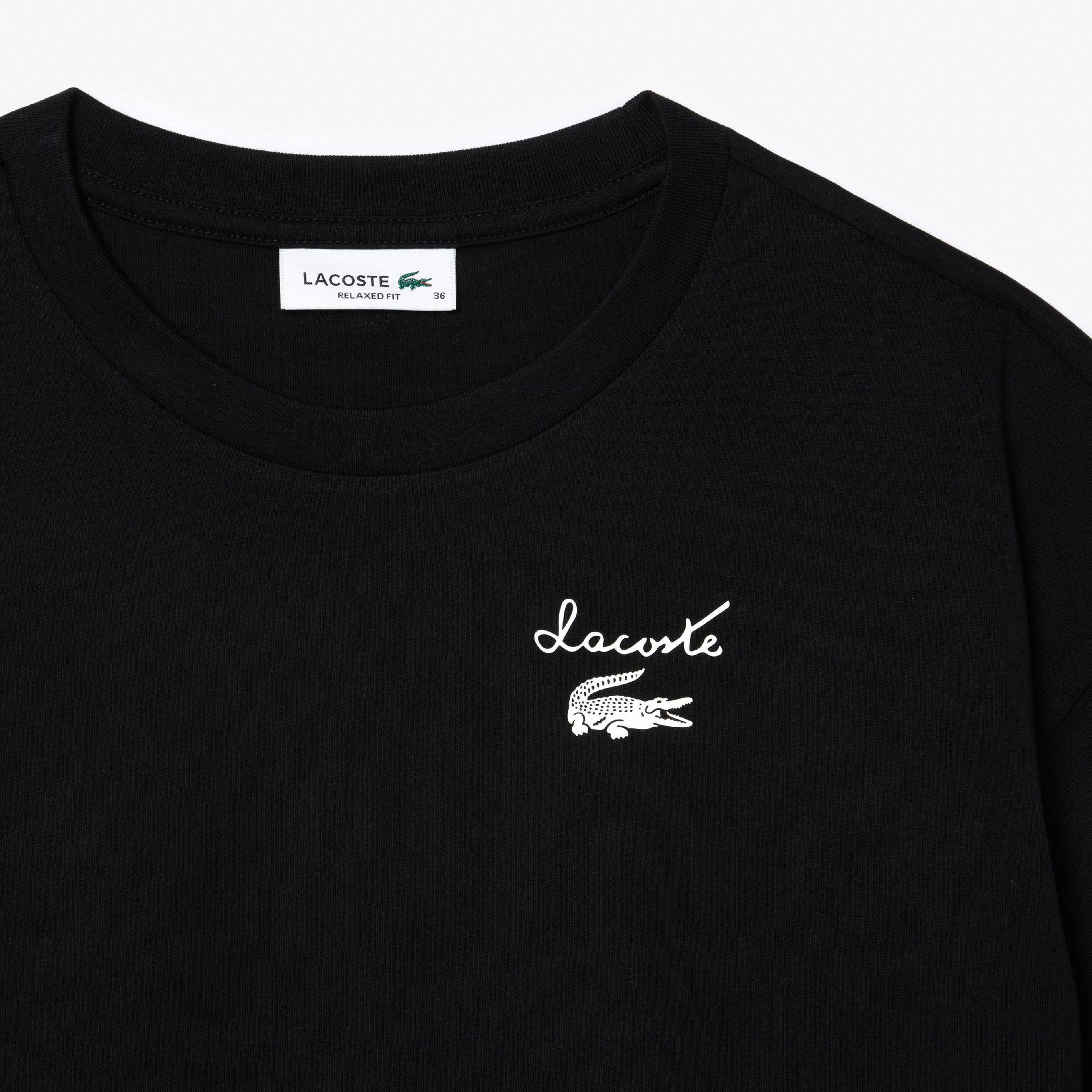 Kadın Bisiklet Yaka Siyah T-Shirt