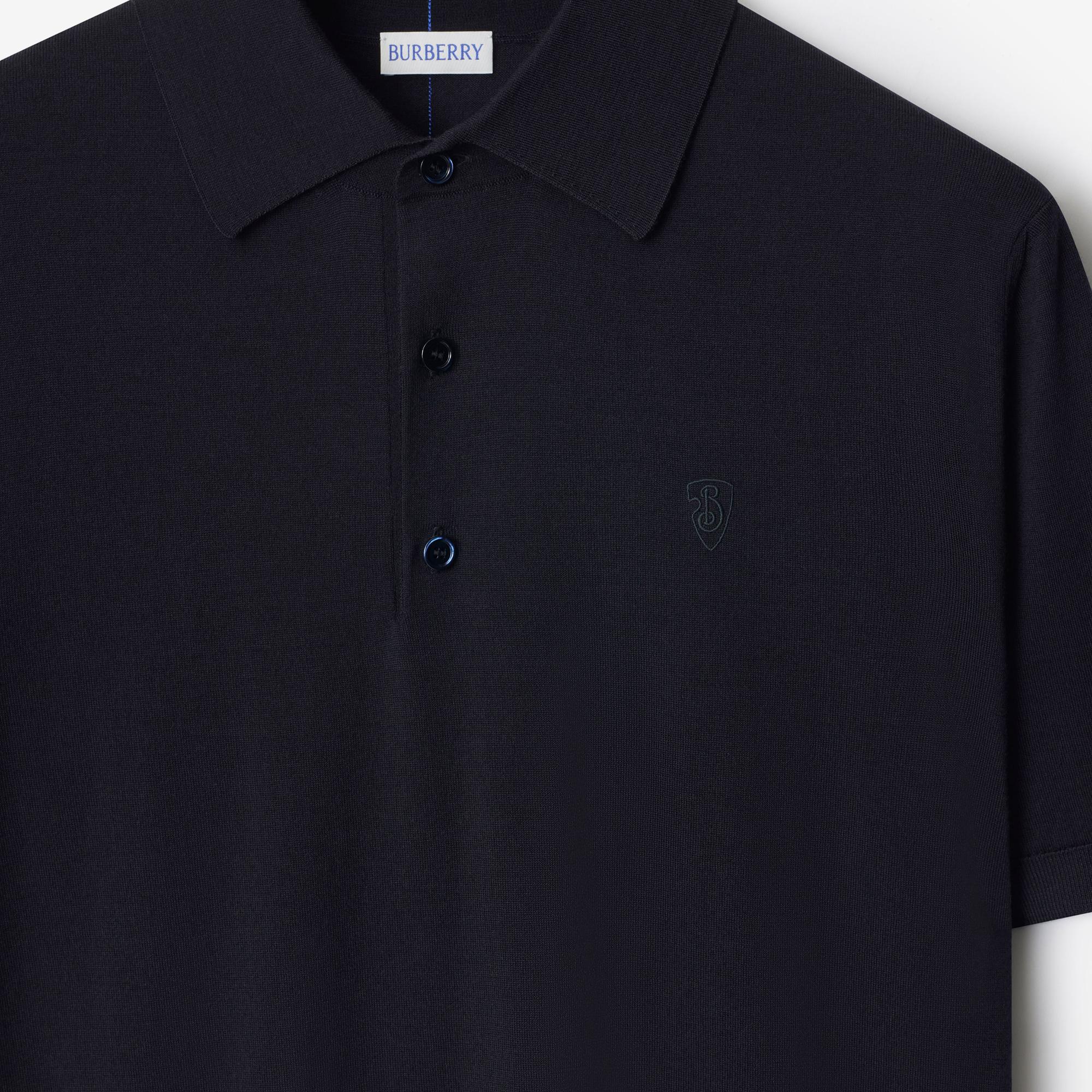 Burberry Pai Wool Erkek Lacivert Polo