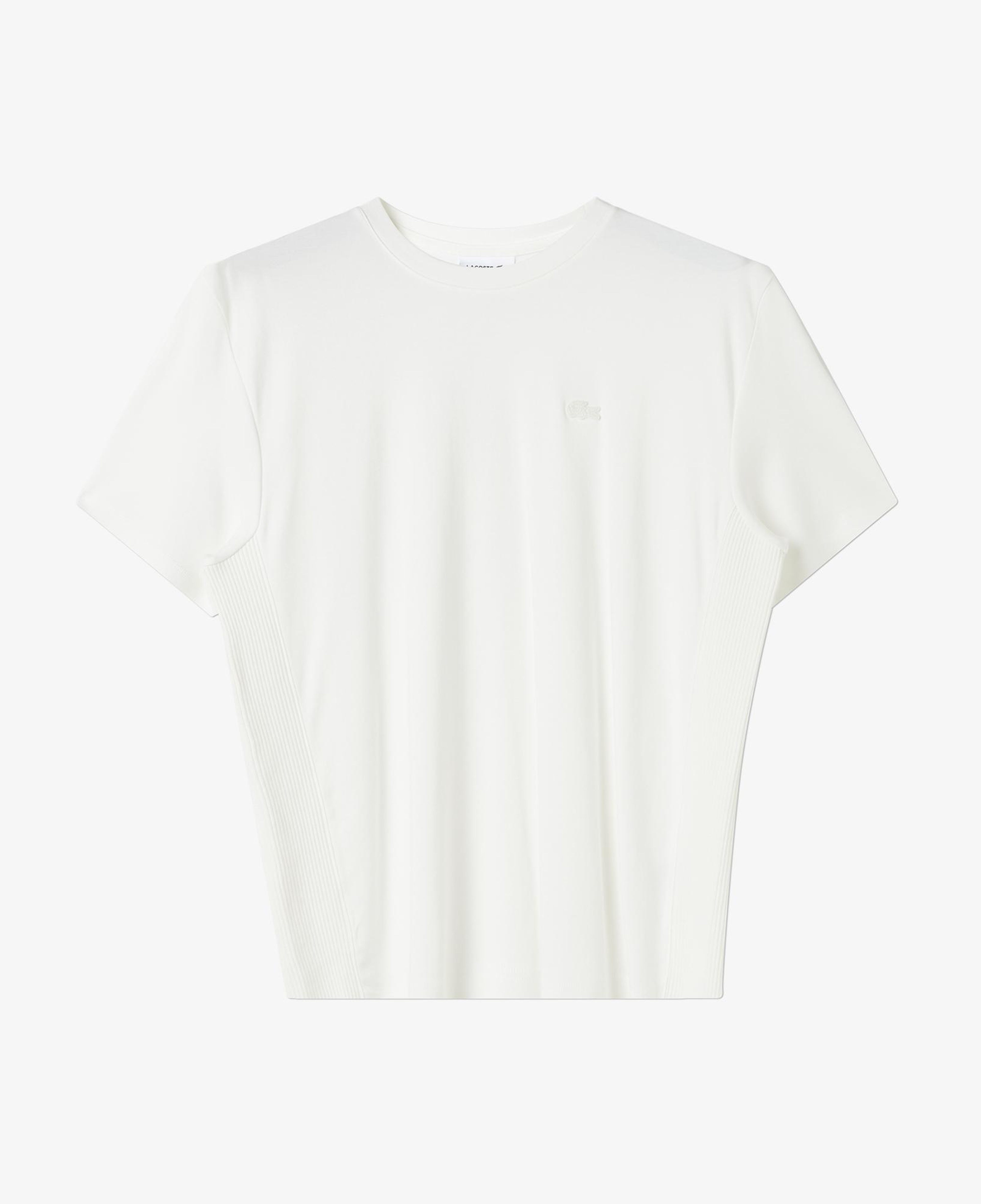 Lacoste Kadın Relaxed Fit Bisiklet Yaka Beyaz T-Shirt