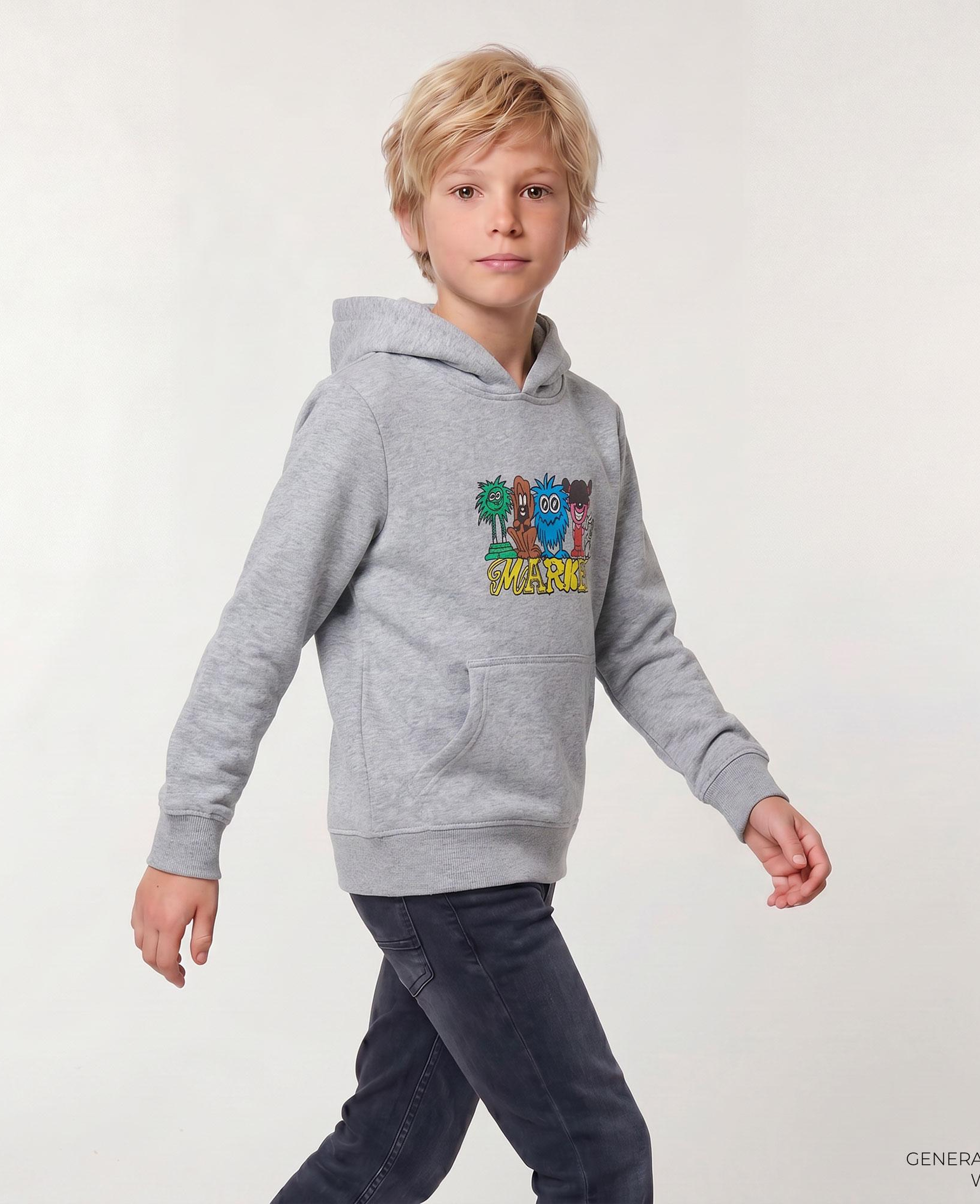 Market My Squad Çocuk Gri Hoodie