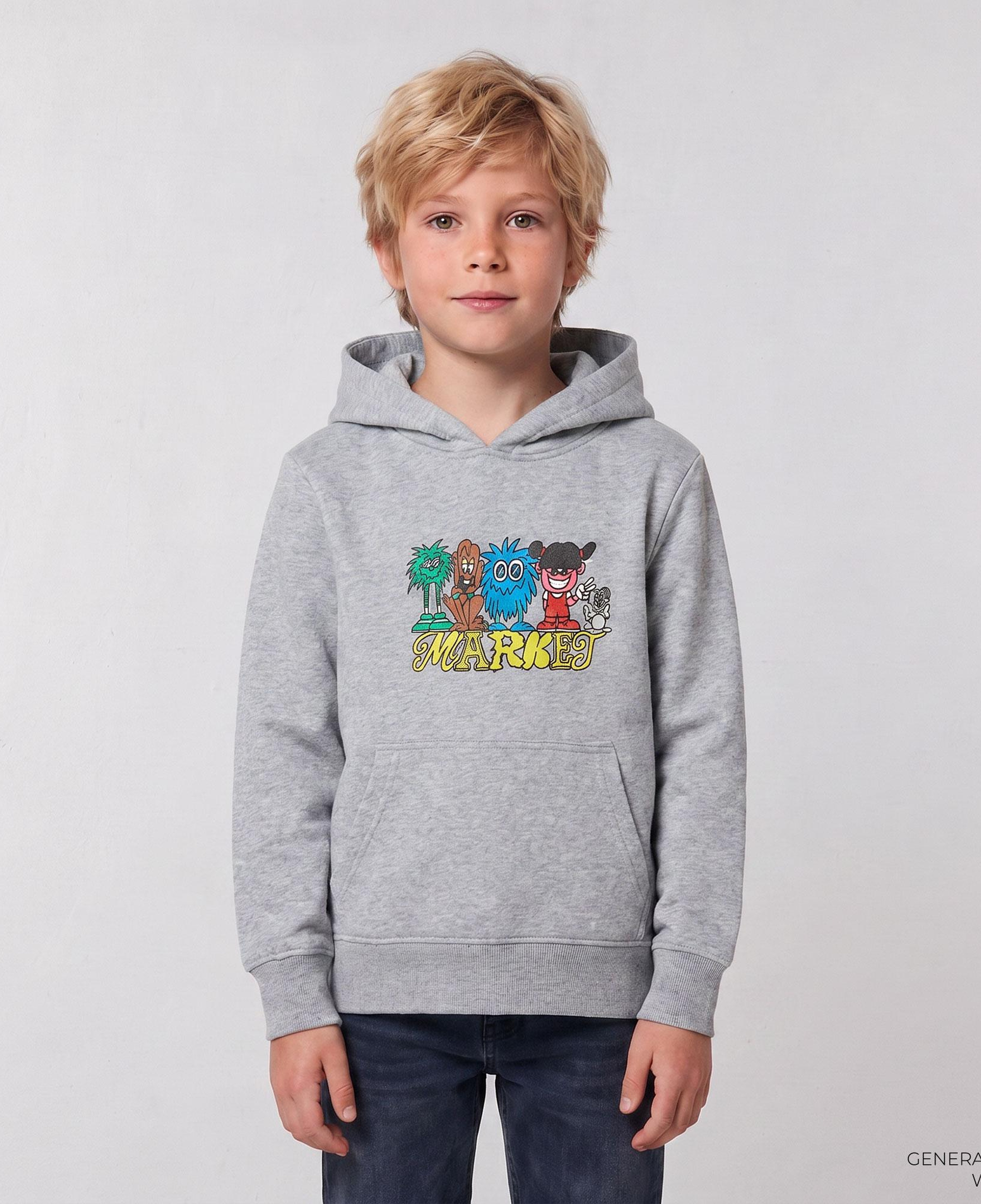 Market My Squad Çocuk Gri Hoodie