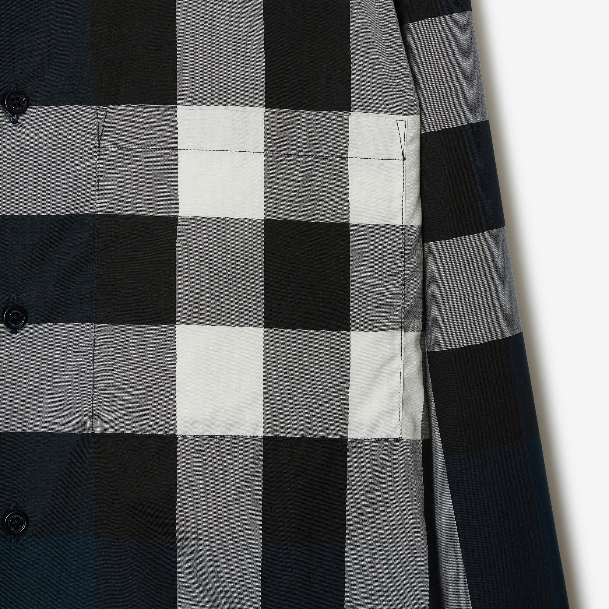 Burberry Check Pamuklu Erkek Lacivert Gömlek