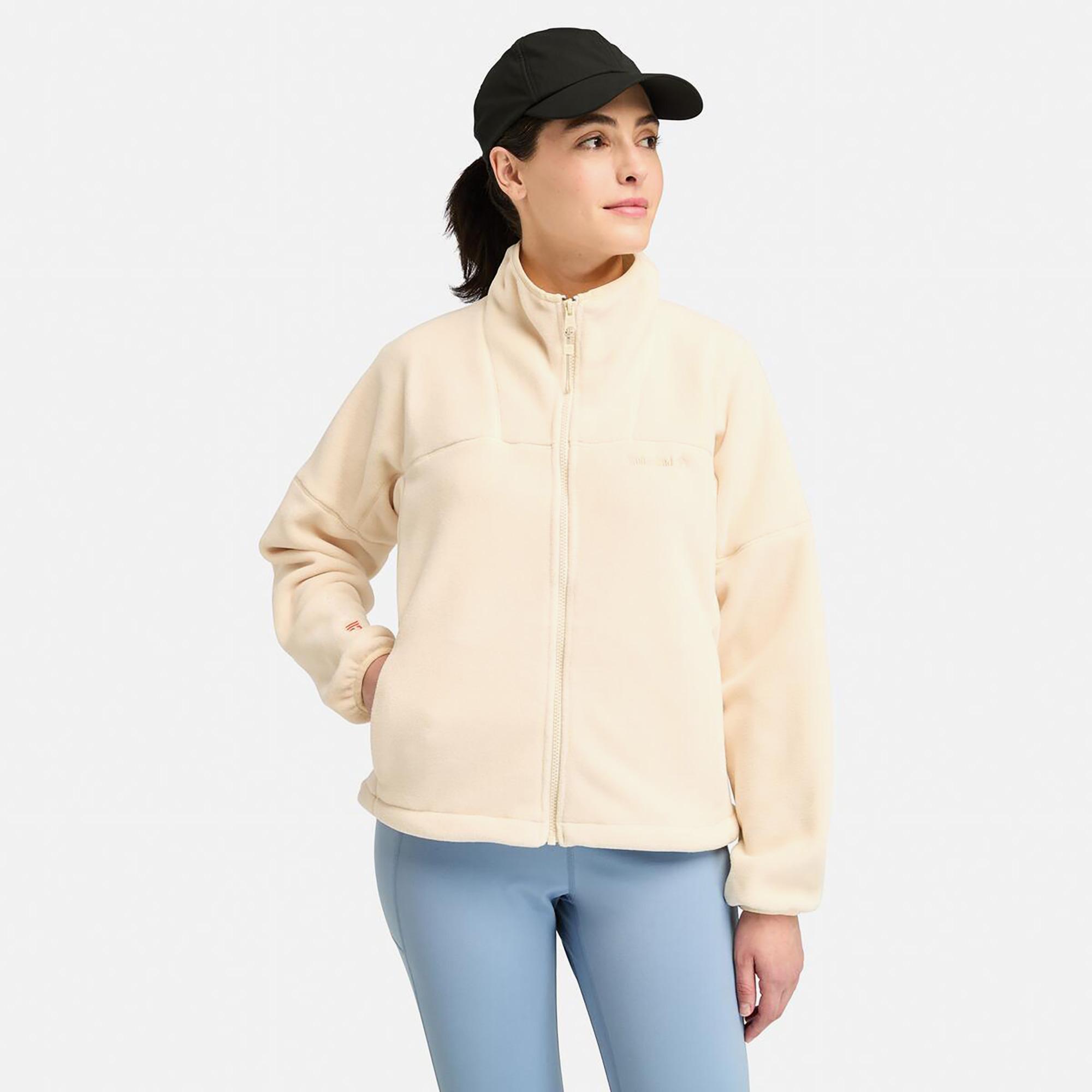 Timberland Polartec Full-Zip Fleece Kadın Krem Ceket