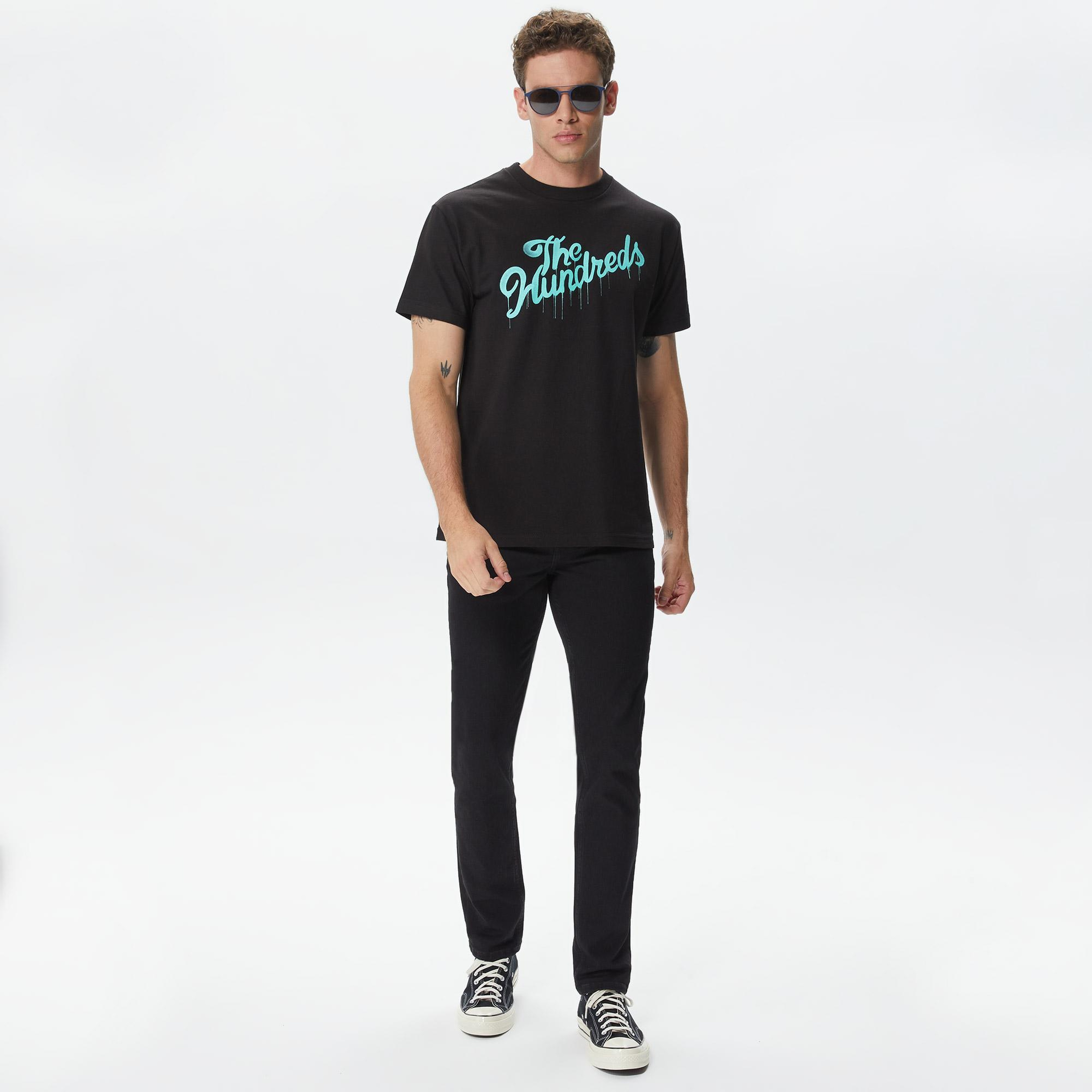The Hundreds Drip Slant Erkek Siyah T-Shirt