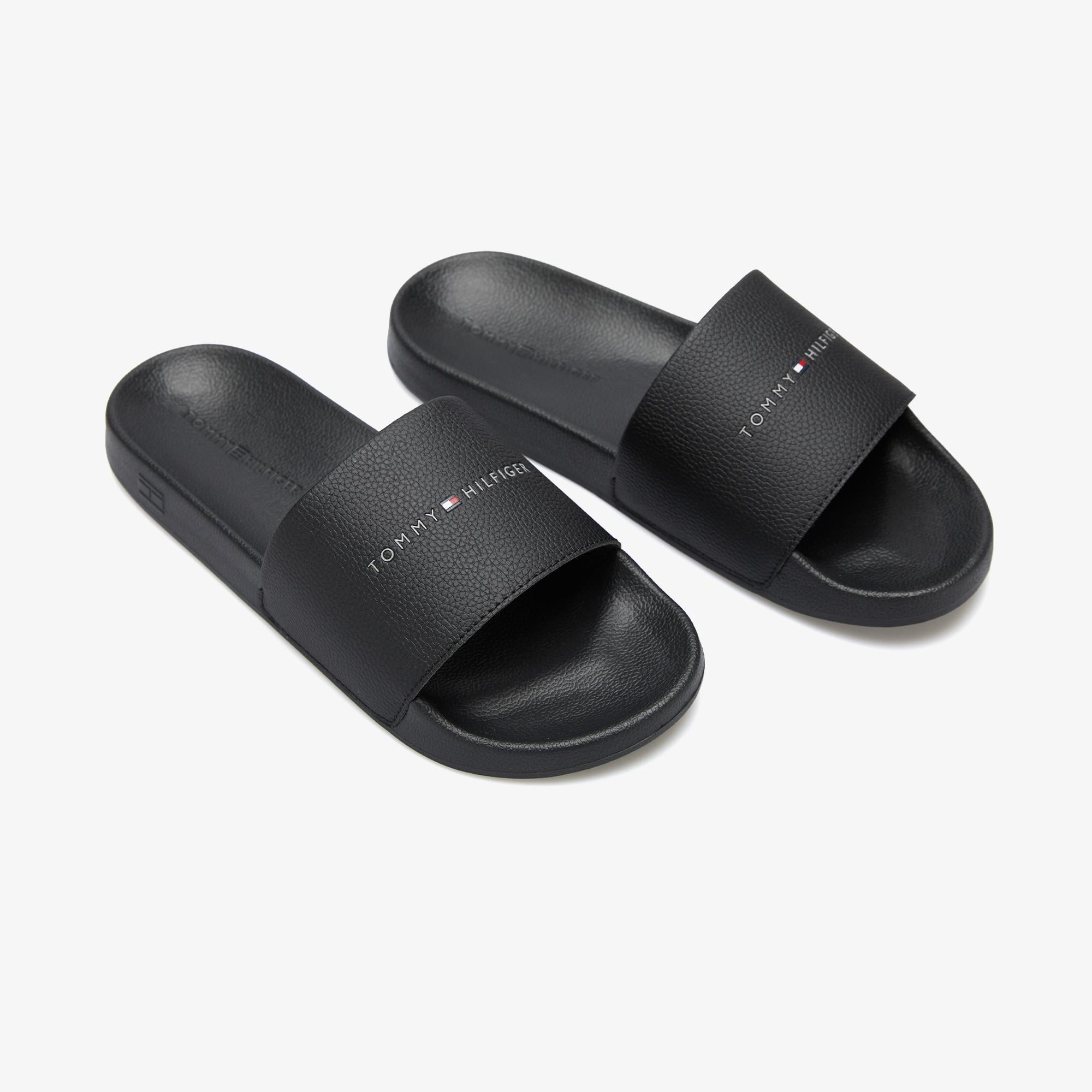 Tommy Hilfiger Hilifger Nyc Pool Erkek Siyah Terlik