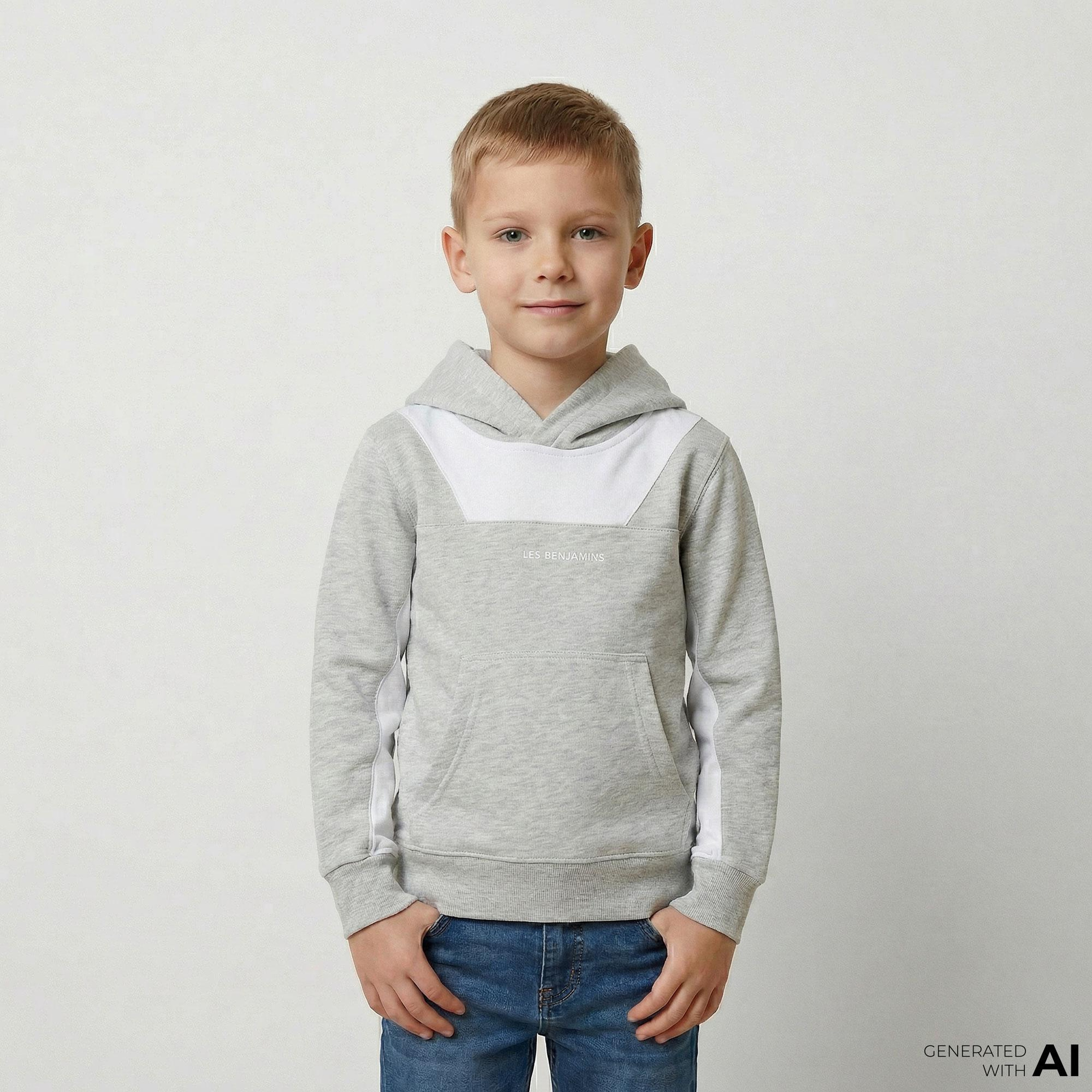 Les Benjamins 403 Çocuk Gri Hoodie