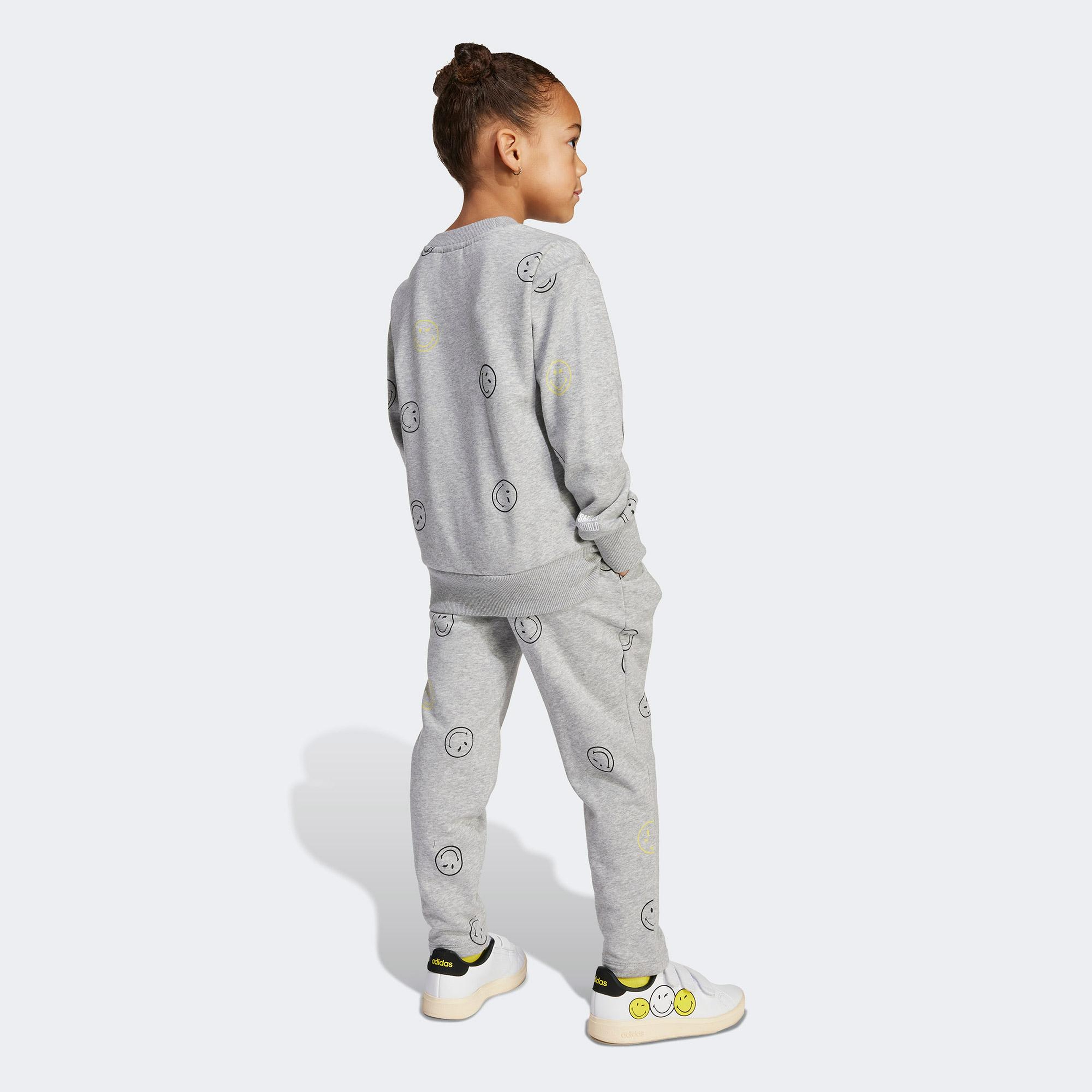 adidas X Smileyworld Çocuk Gri Eşofman Takımı