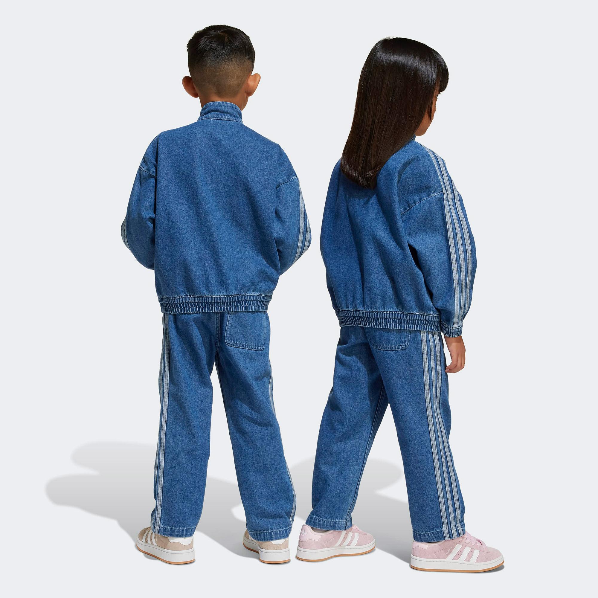 adidas Denim Set Çocuk Mavi Eşofman Takımı