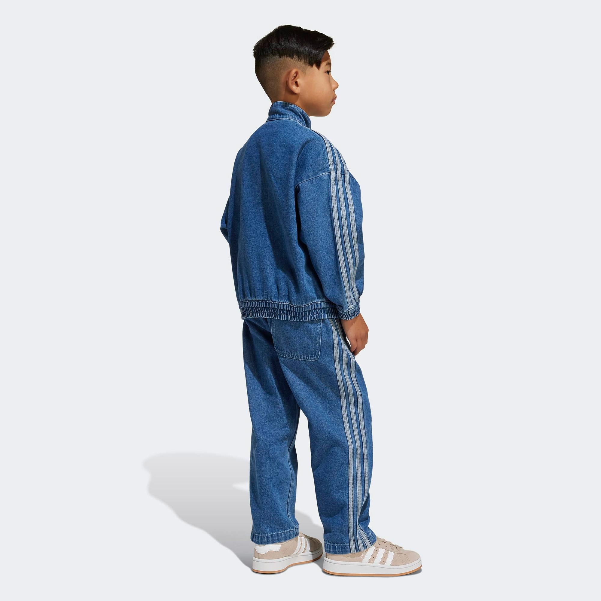 adidas Denim Set Çocuk Mavi Eşofman Takımı