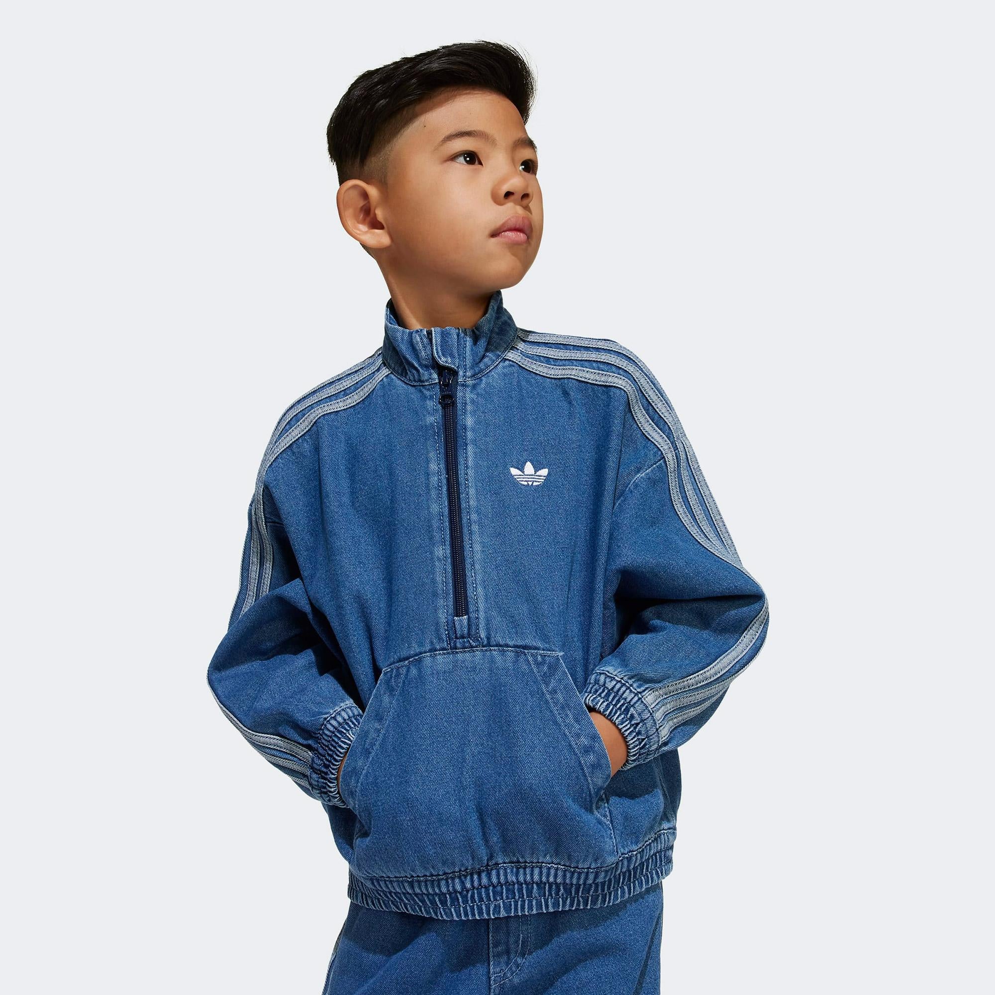 adidas Denim Set Çocuk Mavi Eşofman Takımı