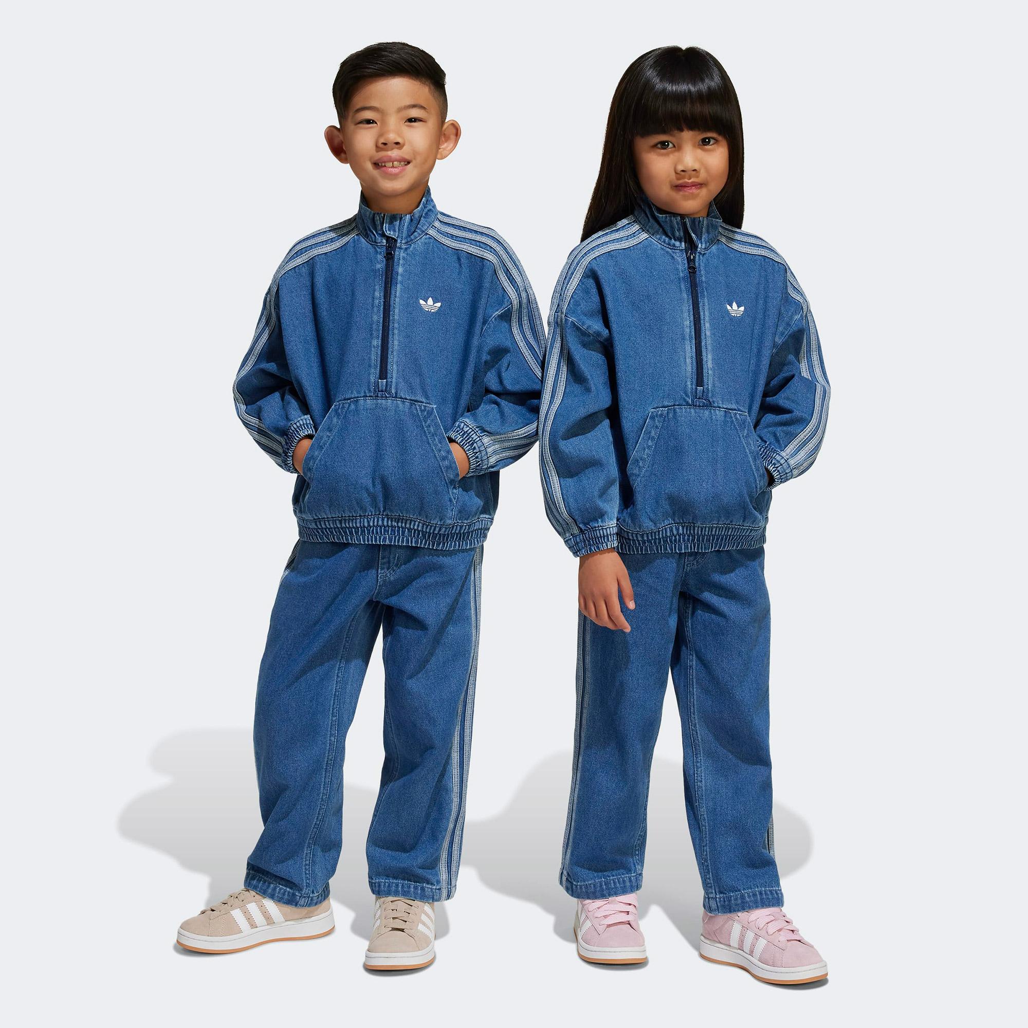 adidas Denim Set Çocuk Mavi Eşofman Takımı