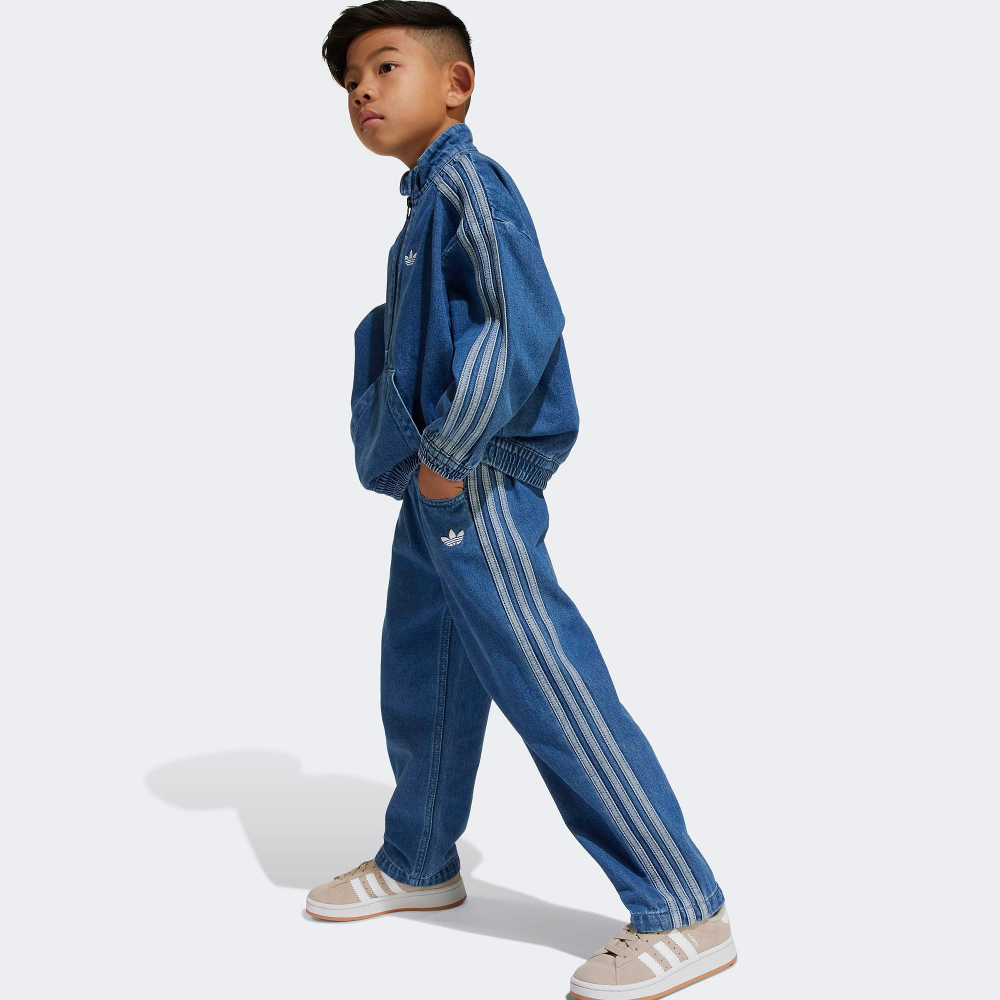 adidas Denim Set Çocuk Mavi Eşofman Takımı