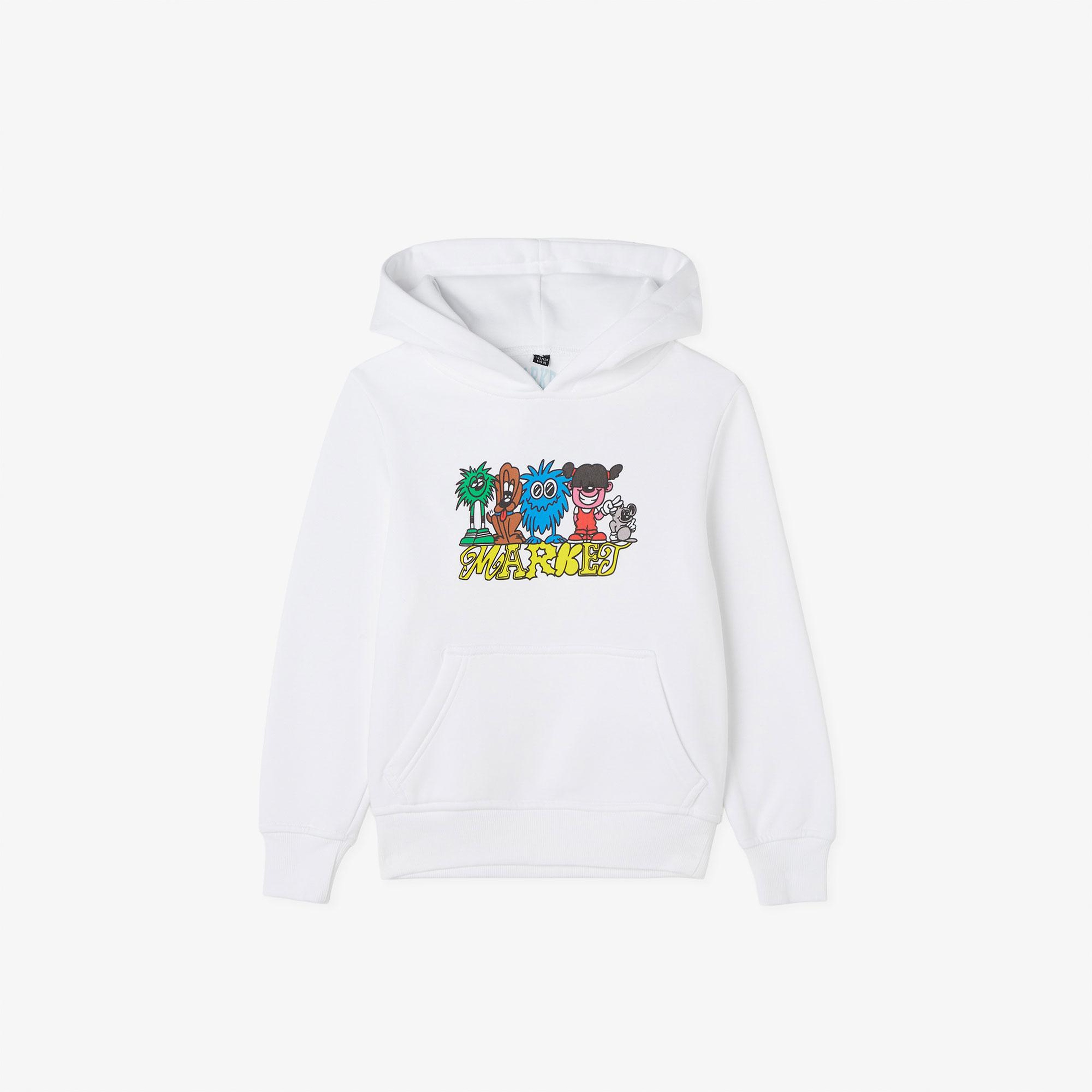 Mini Market My Squad Çocuk Beyaz Hoodie