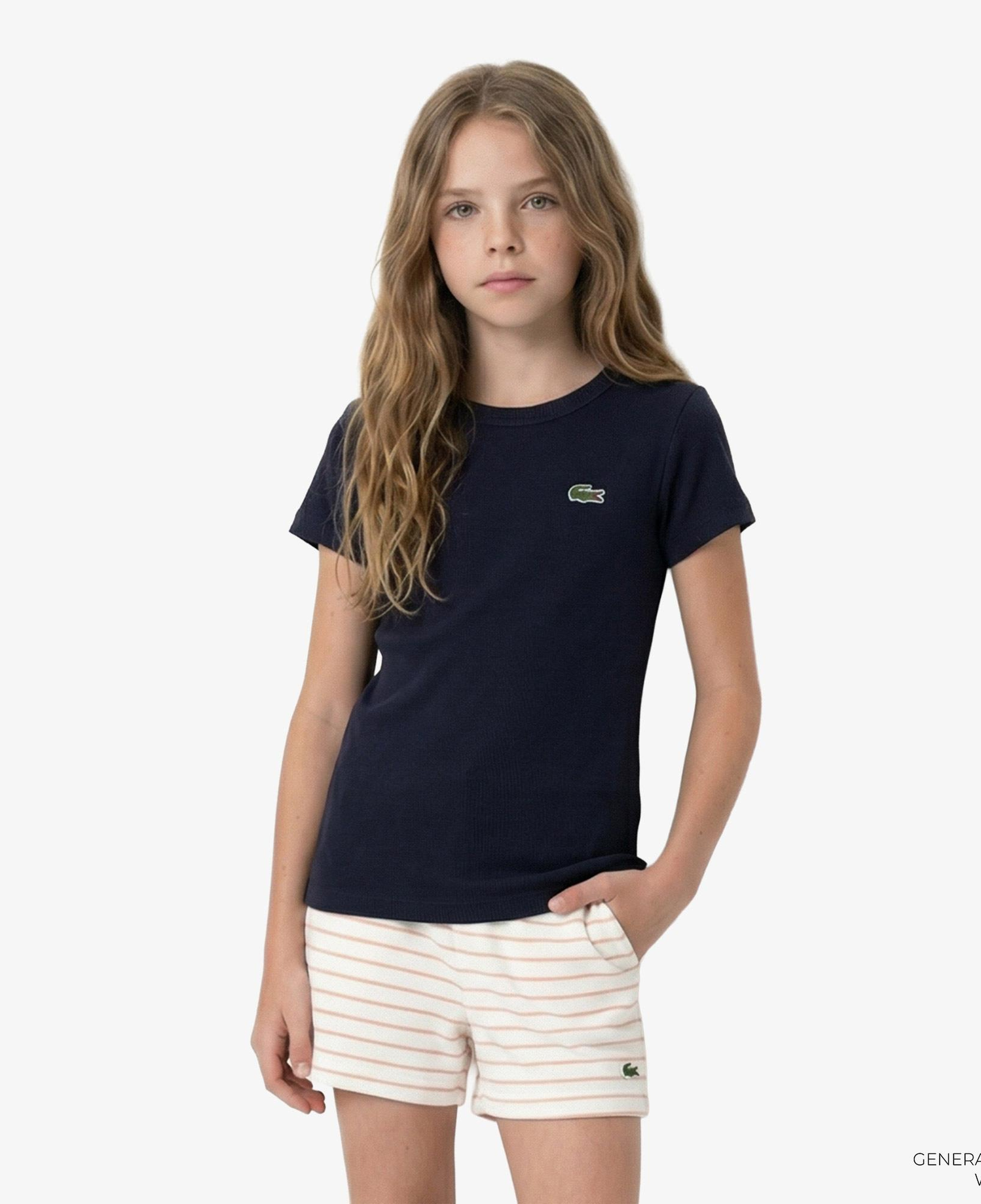 Lacoste Çocuk Bisiklet Yaka Lacivert T-Shirt