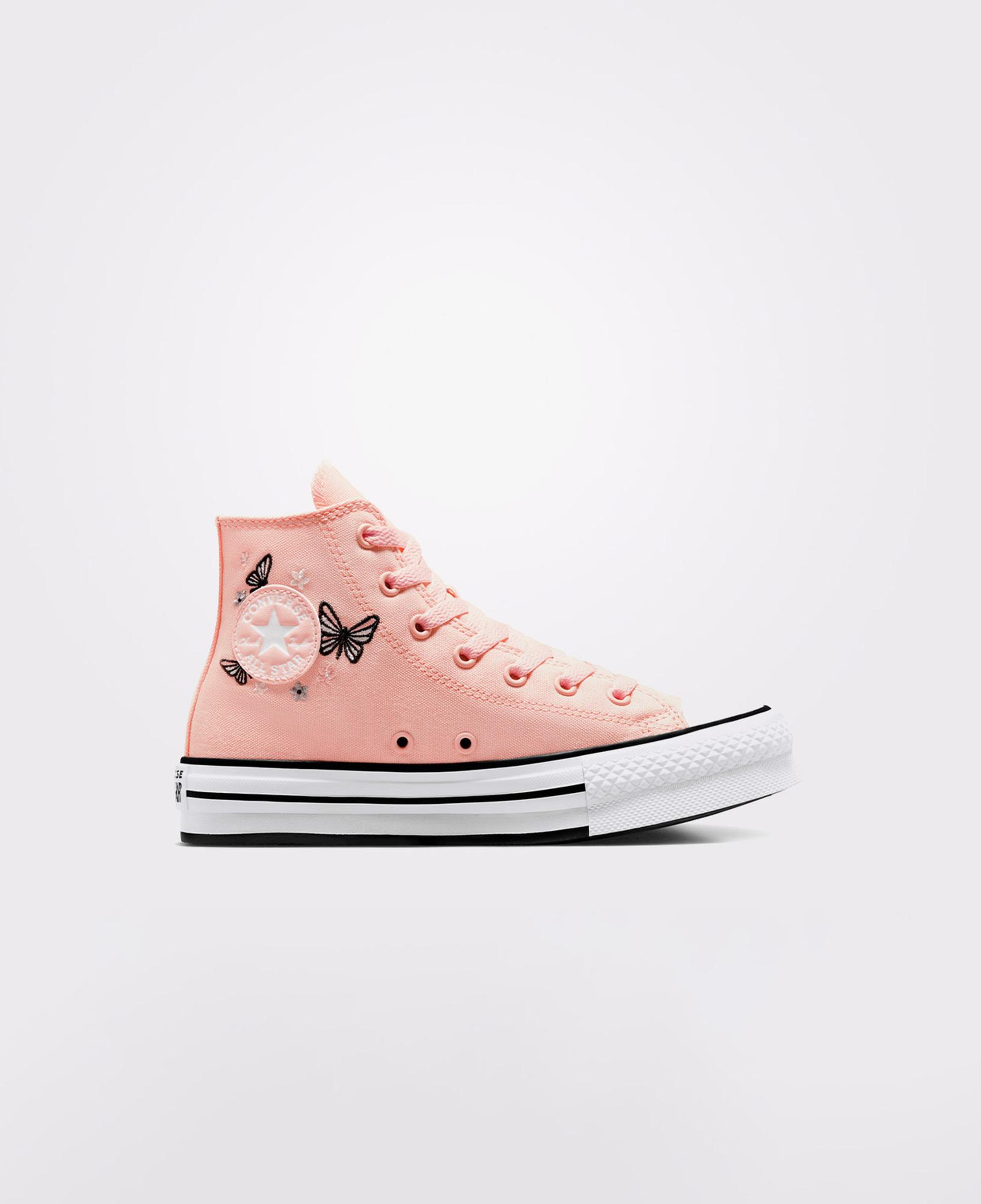 Converse Chuck Taylor All Star EVA Lift Butterflies Çocuk Pembe Platform Sneaker