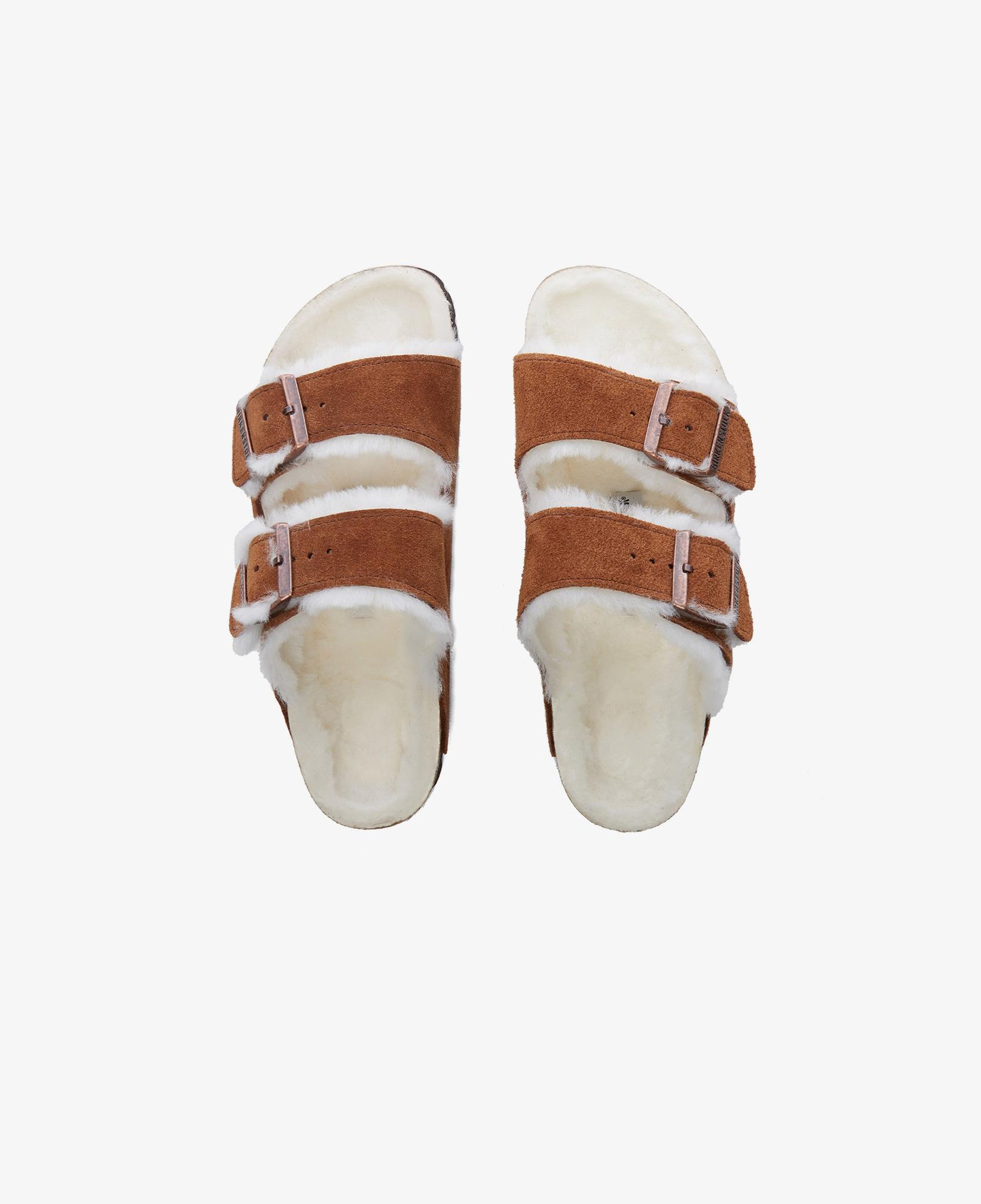 Birkenstock Kahverengi Unisex Çift Bantlı Süet Terlik