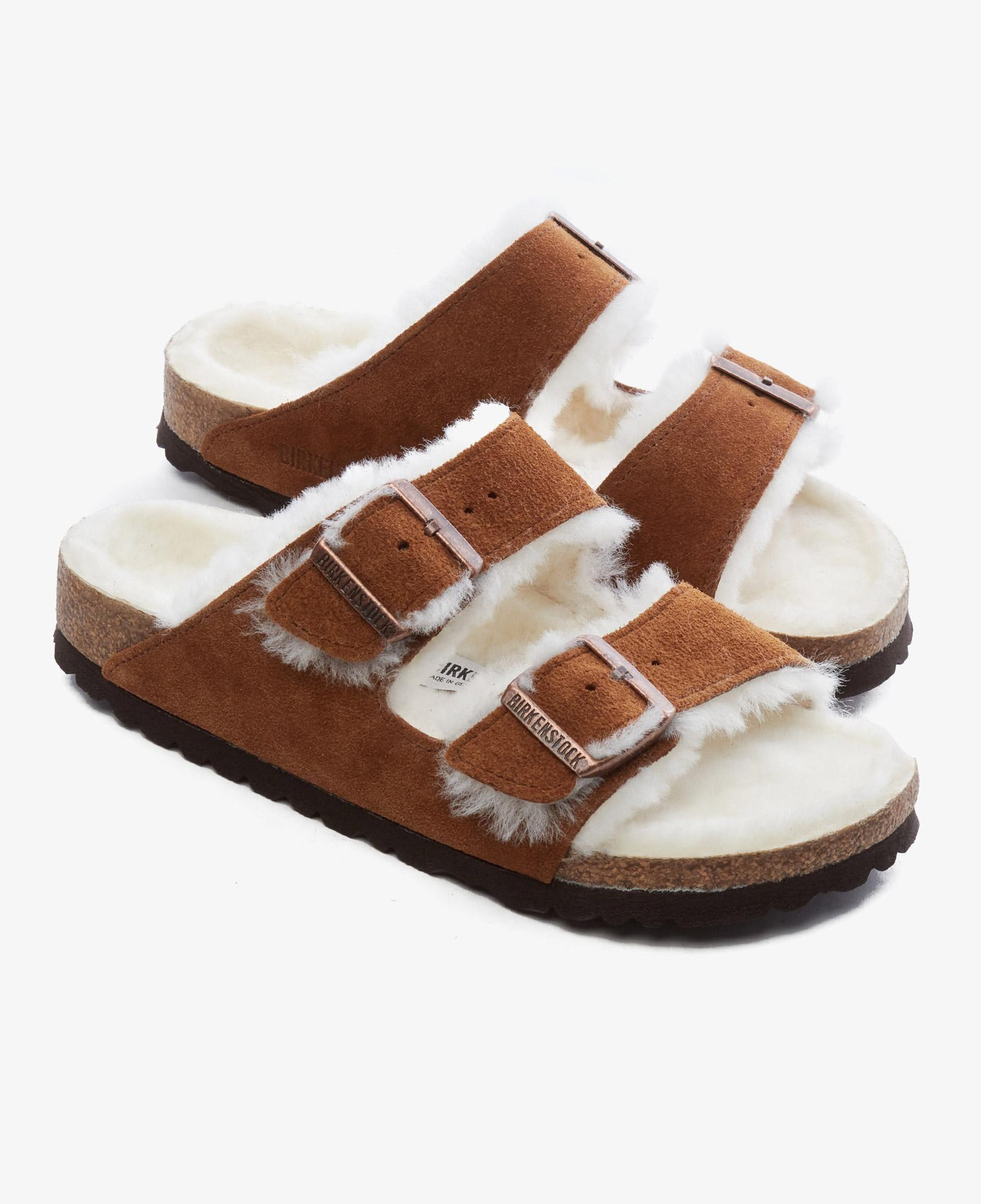 Birkenstock Kahverengi Unisex Çift Bantlı Süet Terlik